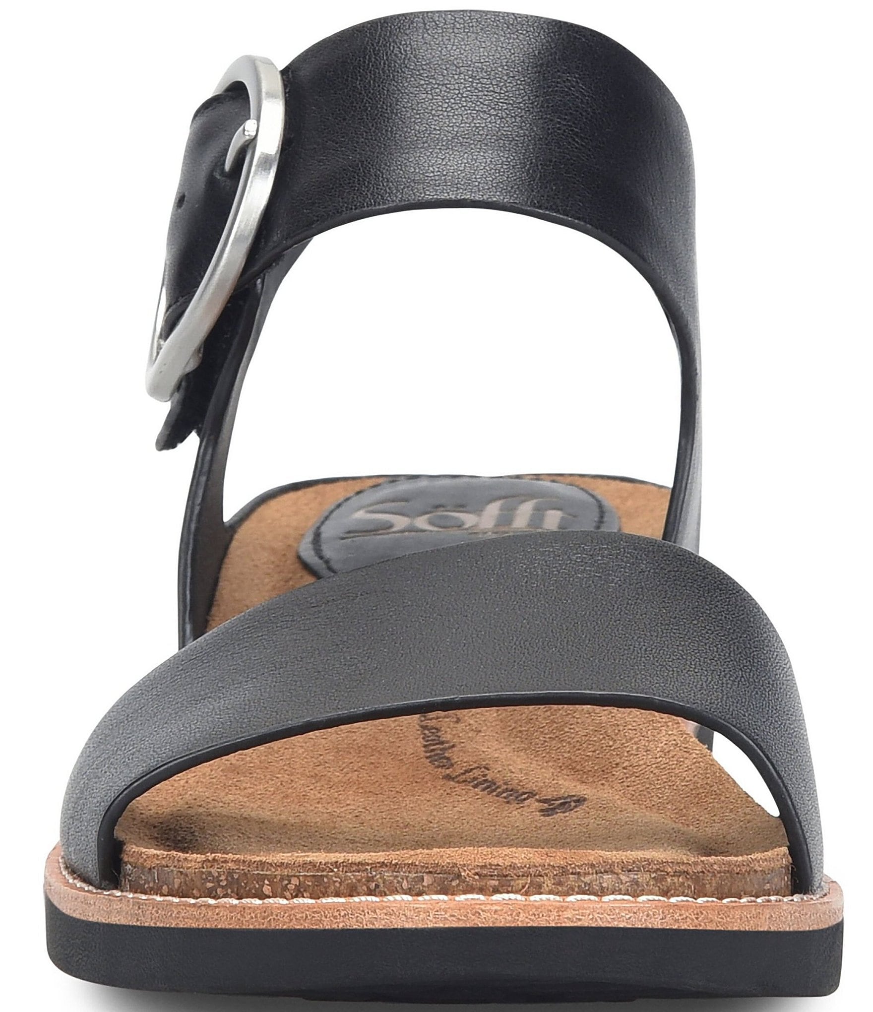 Sofft Bali Leather Oversized Buckle Detail Sandals