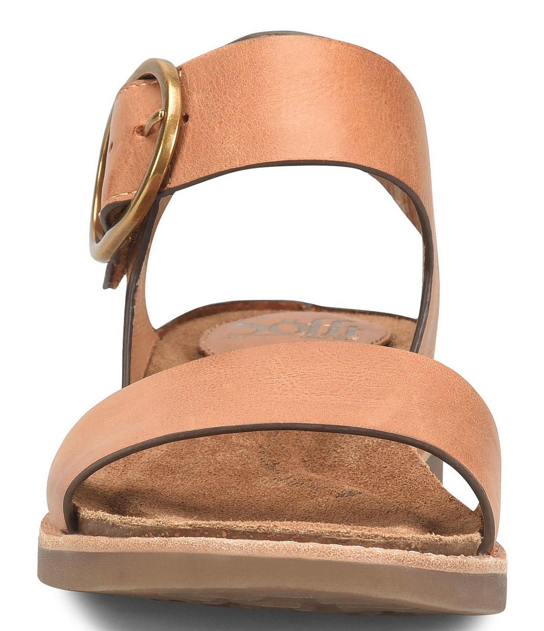 Sofft Bali Leather Oversized Buckle Detail Sandals