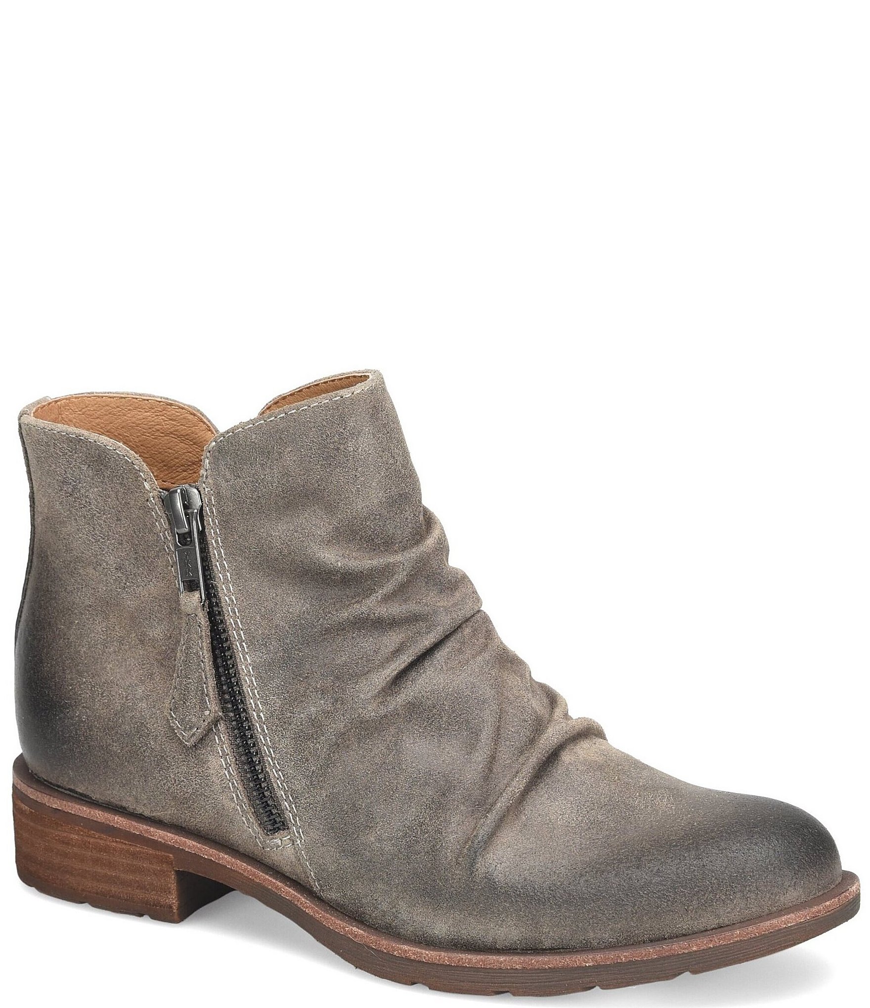 Sofft Bassett Waterproof Leather Ruched Booties | Dillard's