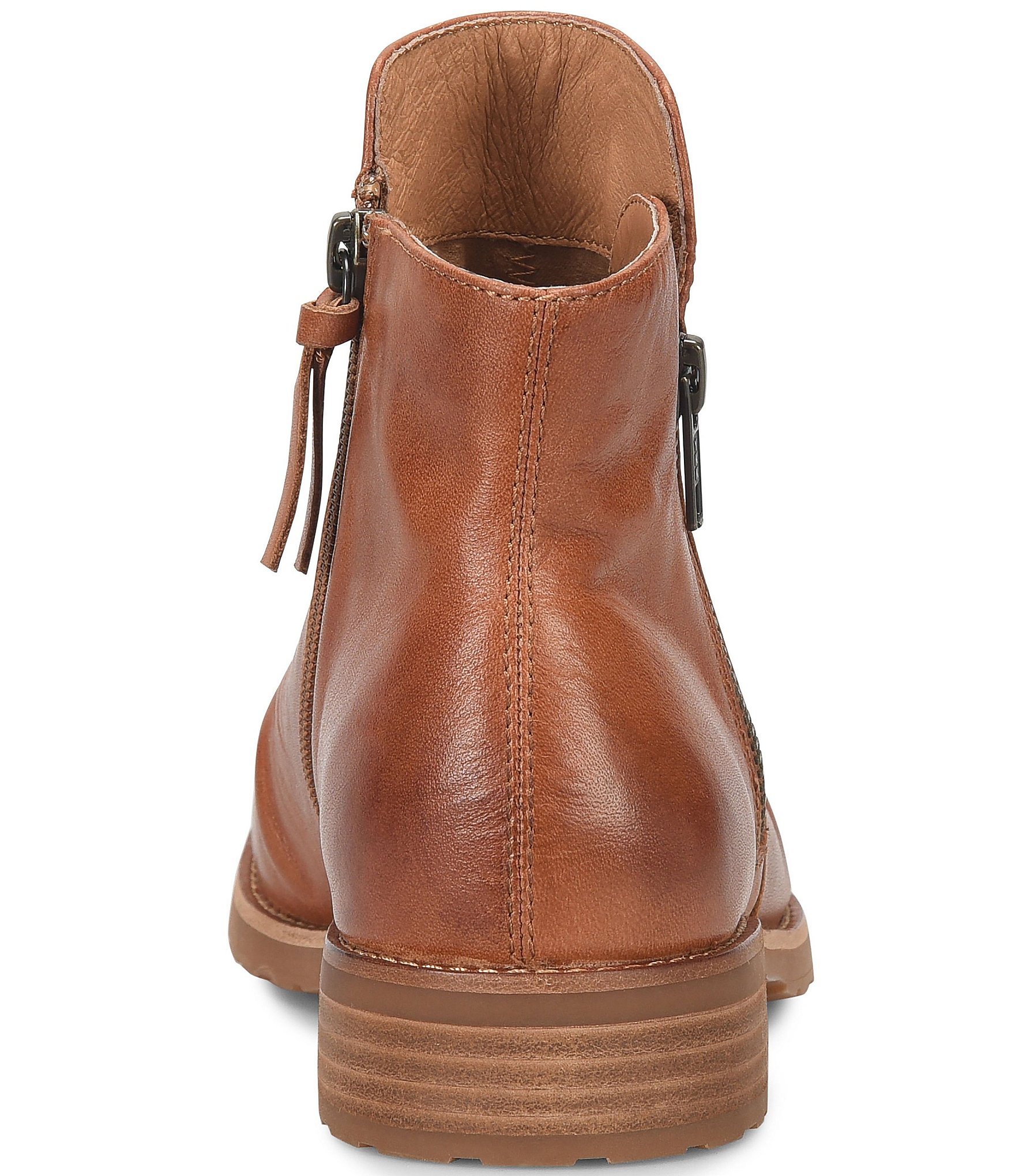 Sofft Beckie II Ruched Leather Zip Booties