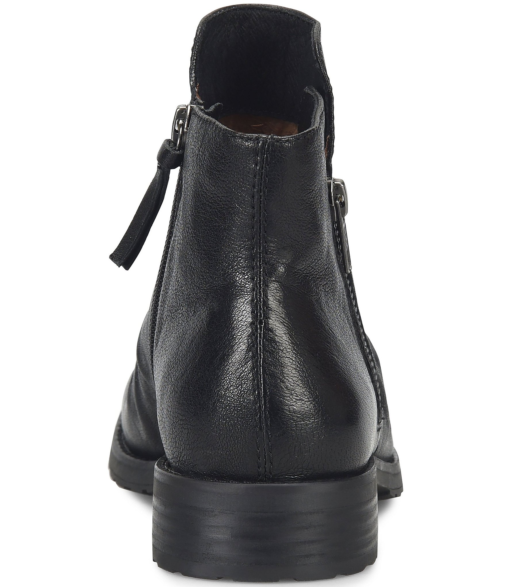 Sofft Beckie II Ruched Leather Zip Booties