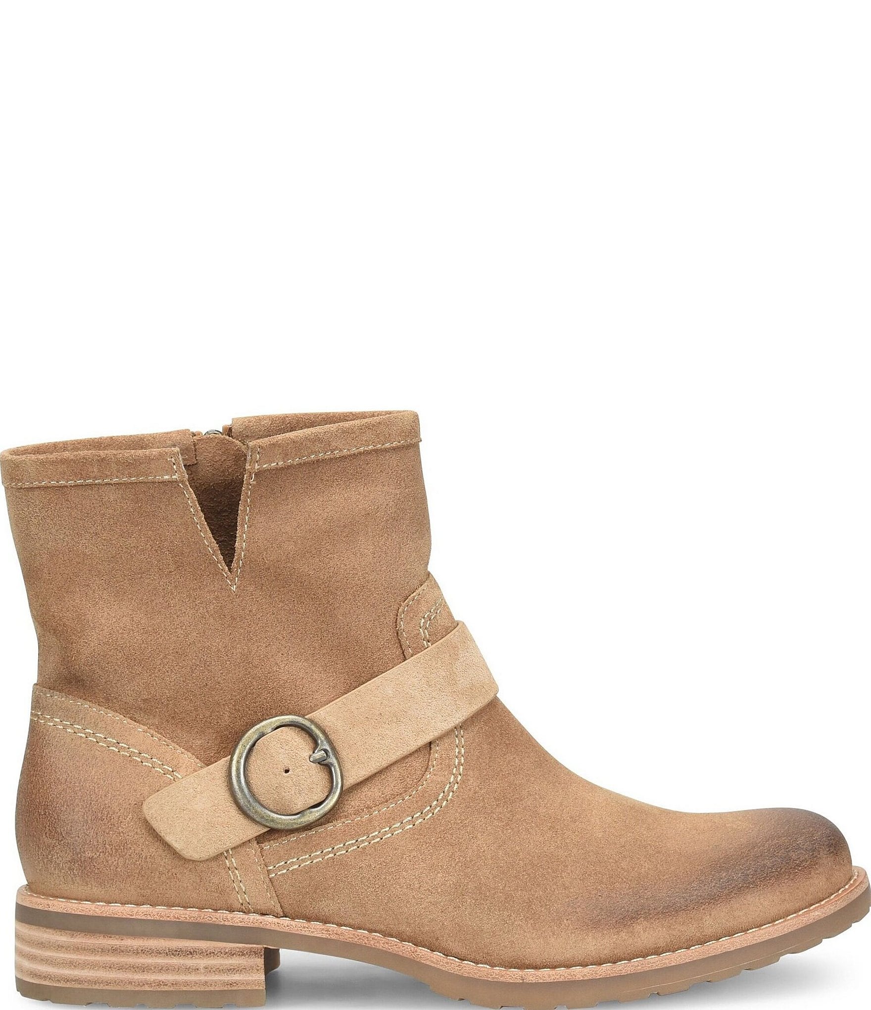Sofft Beth Aqua Sofft Collection Suede Waterproof Buckle Booties
