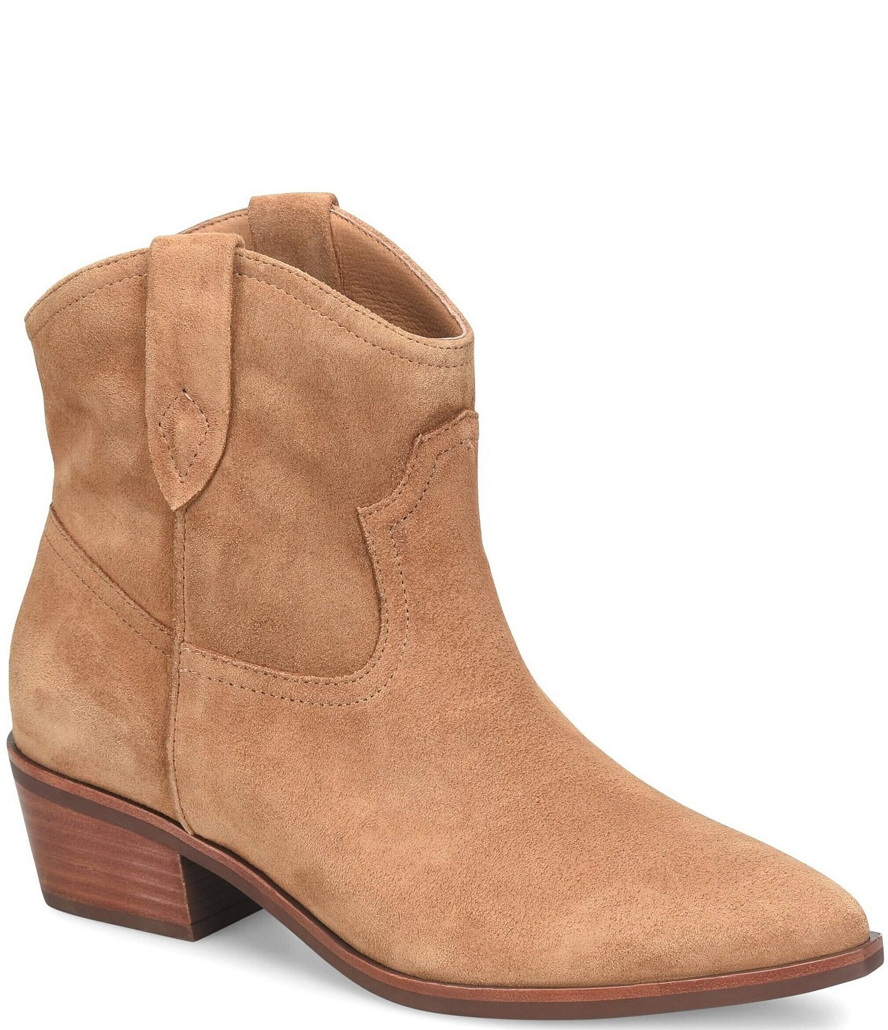 Sofft Cambridge Western Suede Pull Tab Booties