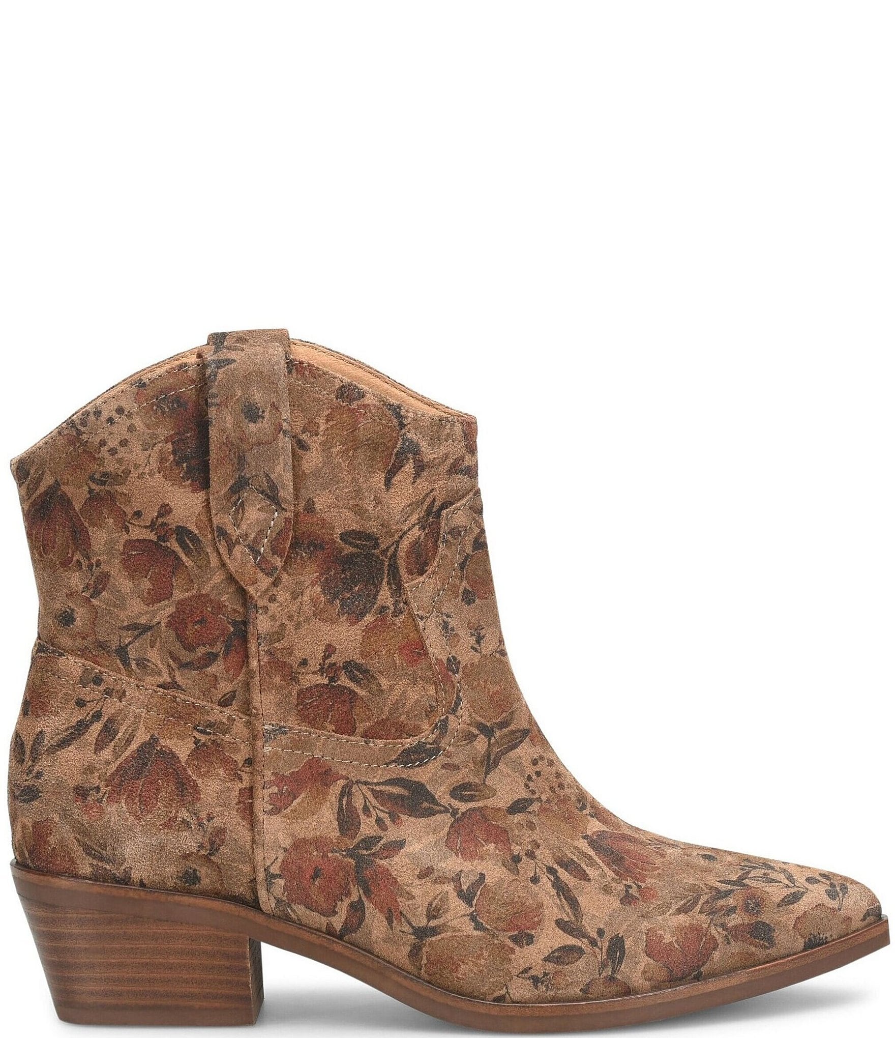 Sofft Cambridge Western Suede Pull Tab Booties