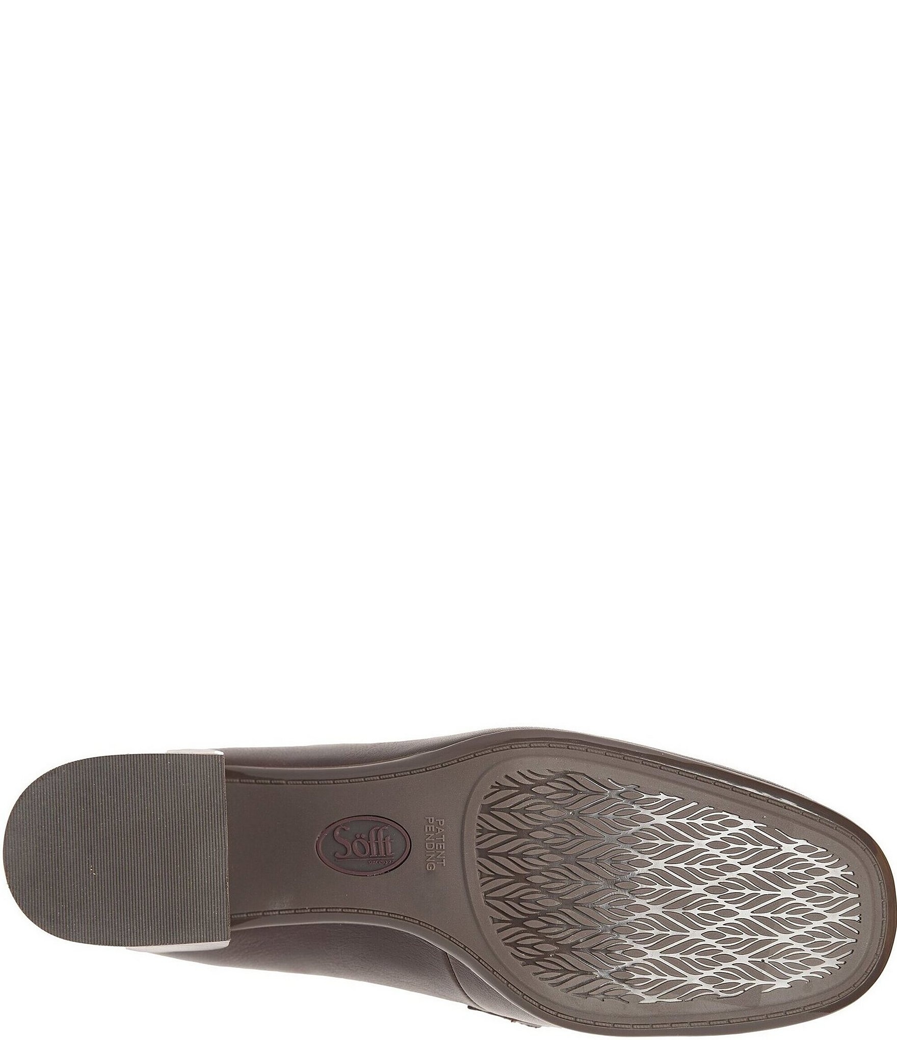 Sofft Casandra Leather Block Heel Bit Buckle Loafer Pumps