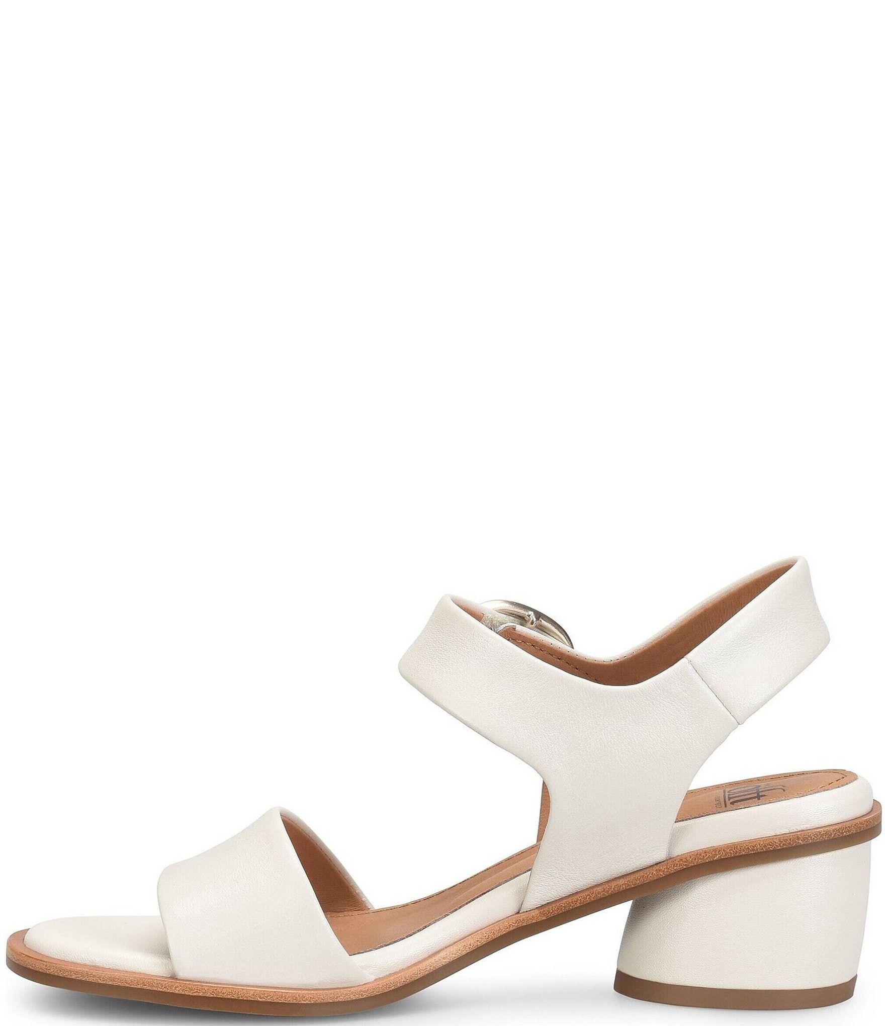 Sofft Chevonne Leather Rounded Heel Peep Toe Sandals