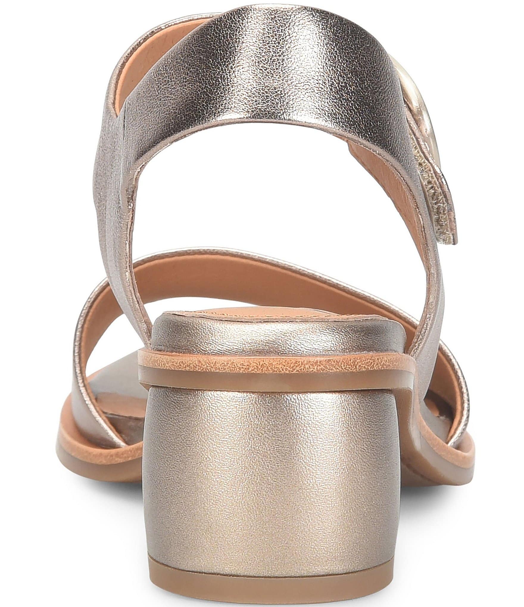 Sofft Chevonne Leather Rounded Heel Peep Toe Sandals