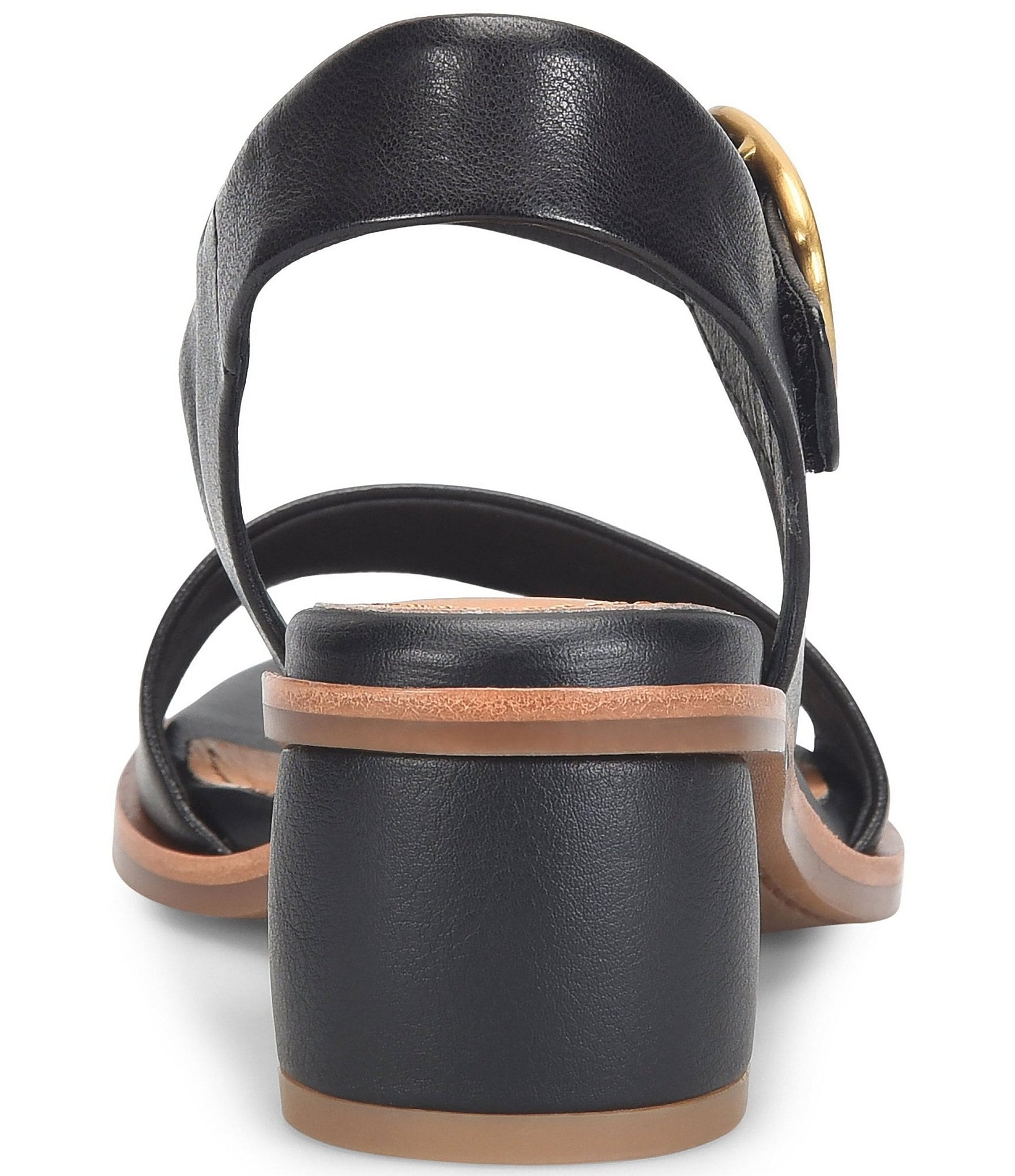 Sofft Chevonne Leather Rounded Heel Peep Toe Sandals