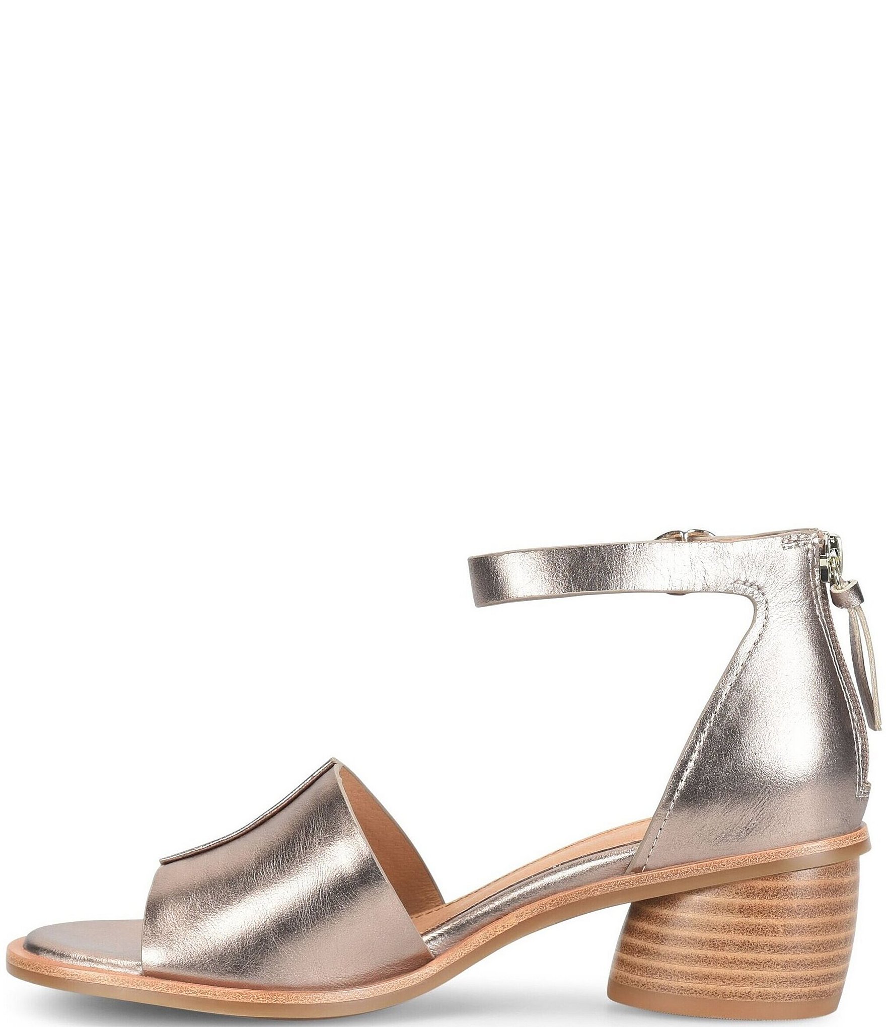 Sofft Colby Leather Rounded Heel Ankle Strap Sandals