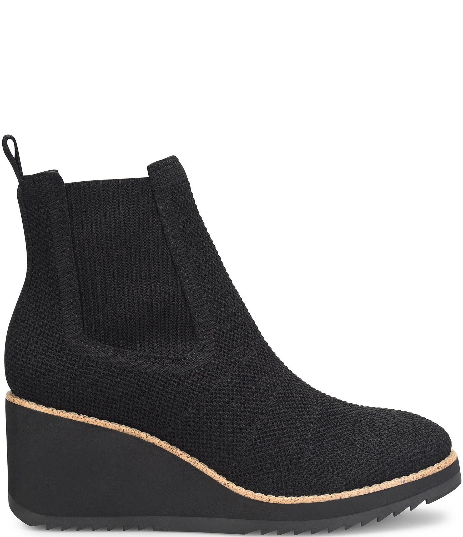 Sofft Eiley Knit Chelsea Wedge Ankle Booties