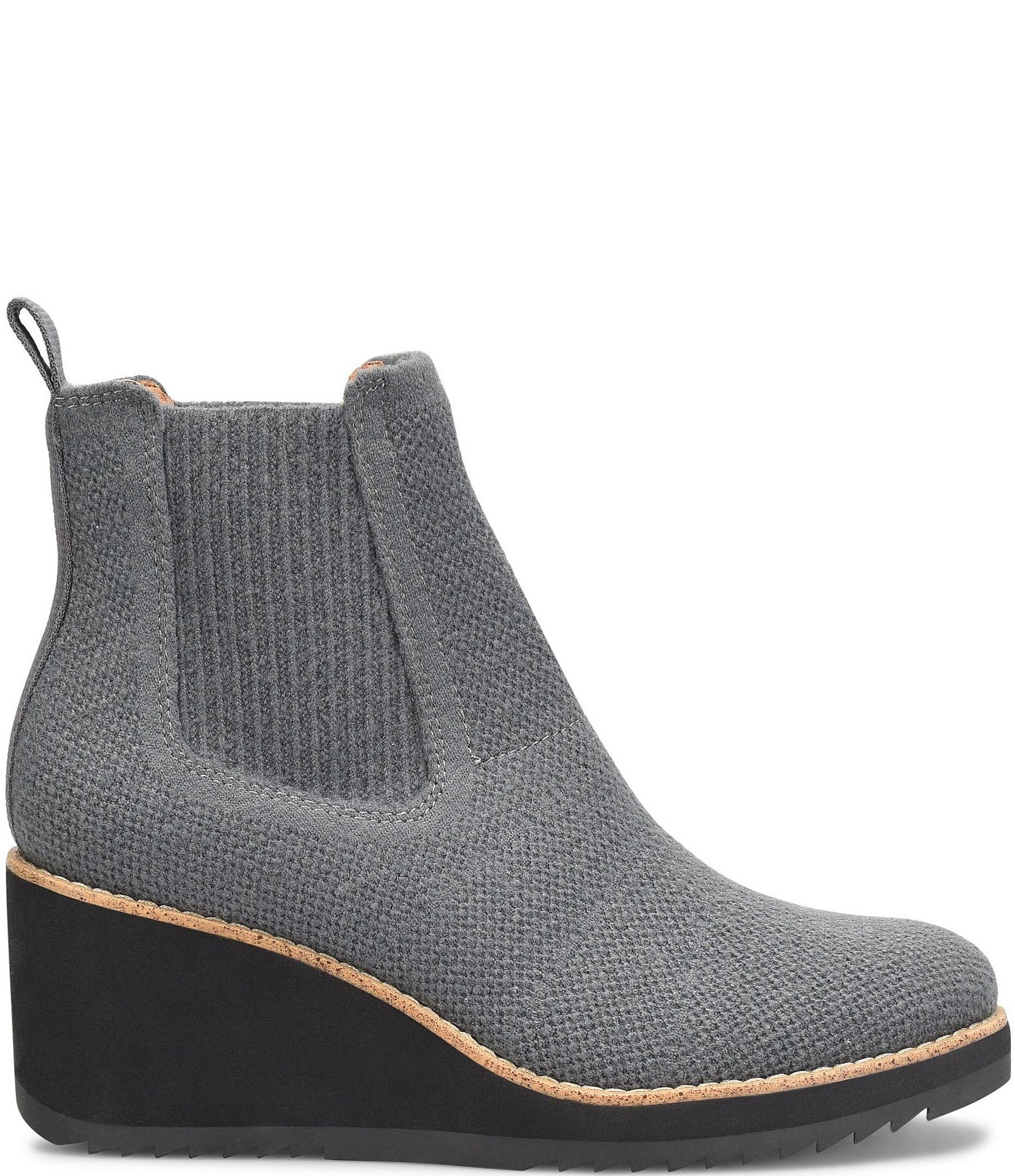 Sofft Eiley Knit Chelsea Wedge Ankle Booties