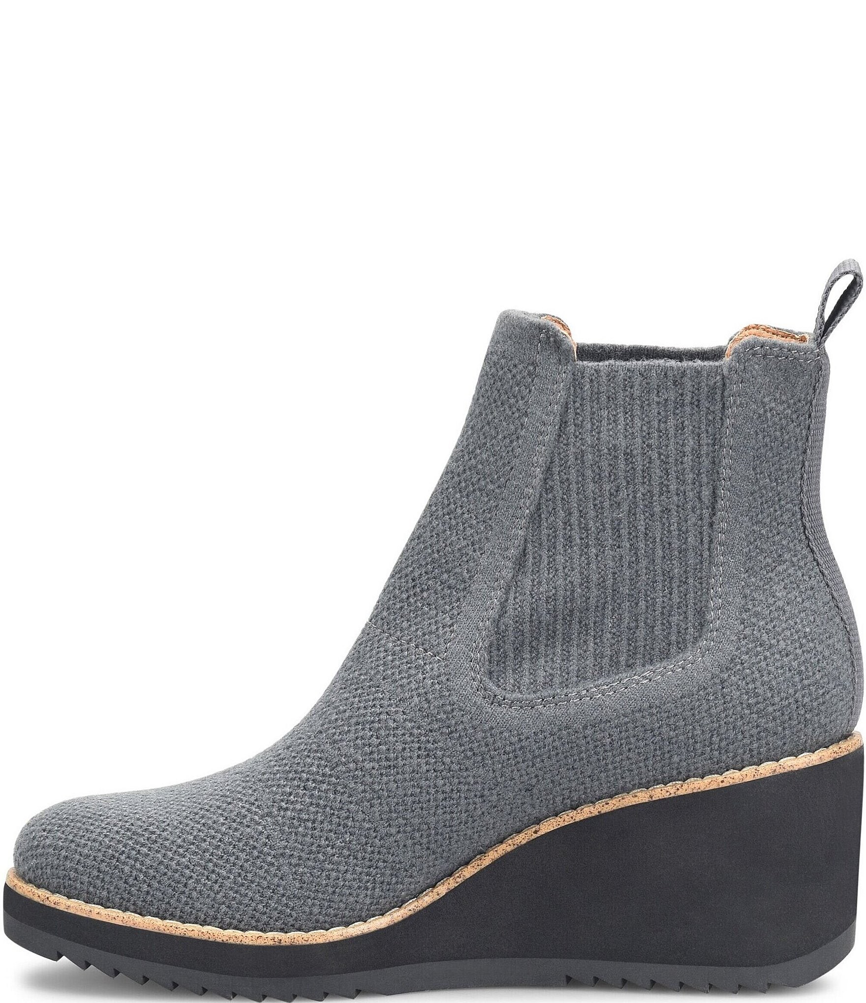 Sofft Eiley Knit Chelsea Wedge Ankle Booties