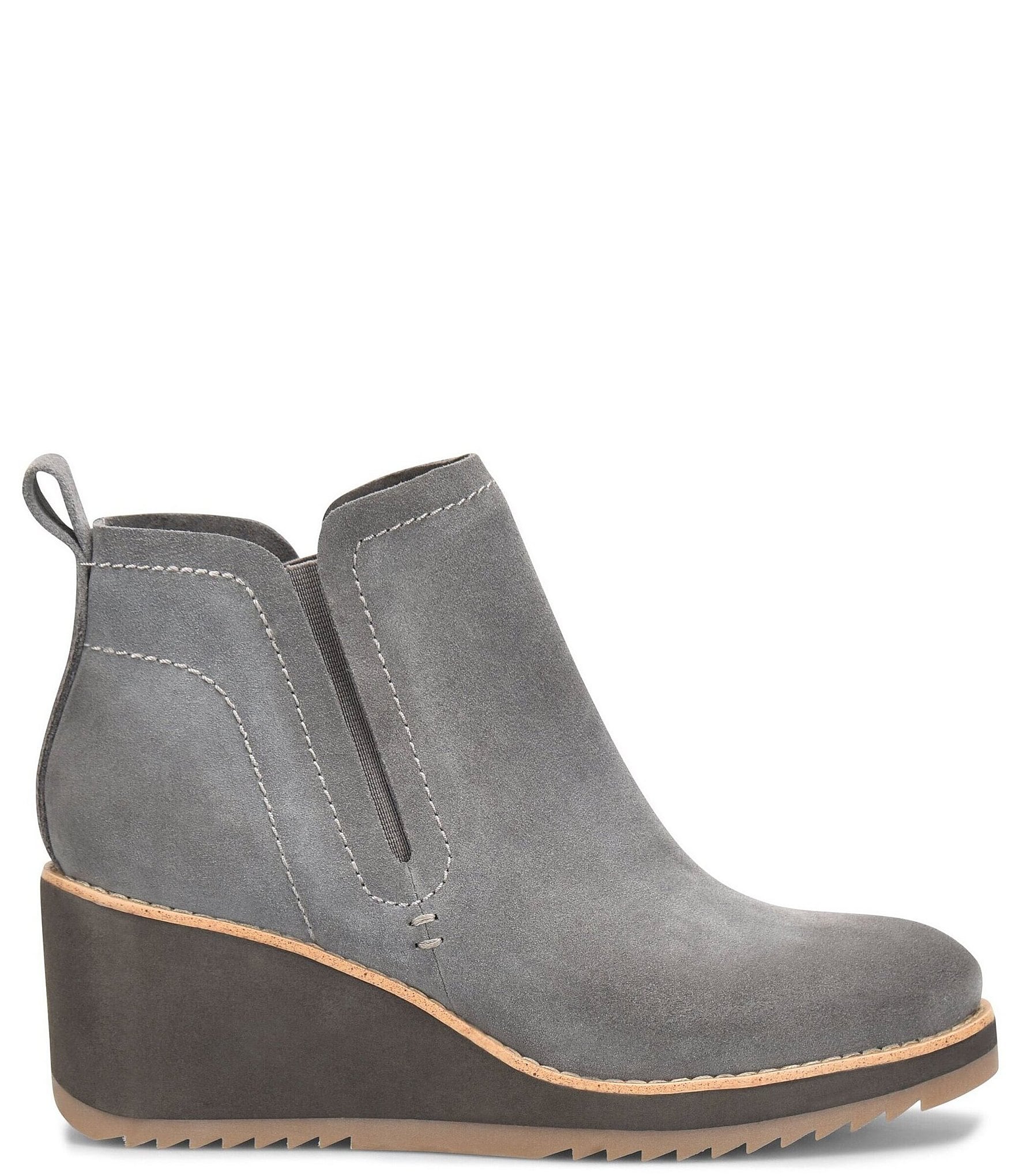 Sofft Emeree Waterproof Suede Leather Wedge Chelsea Booties