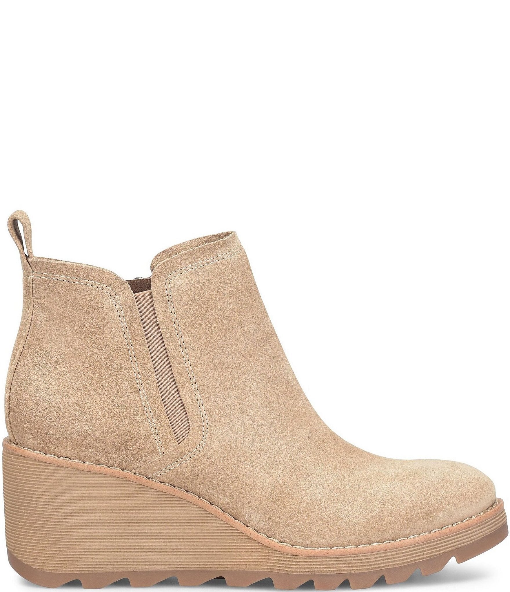 Sofft Emma Suede Wedge Ankle Booties