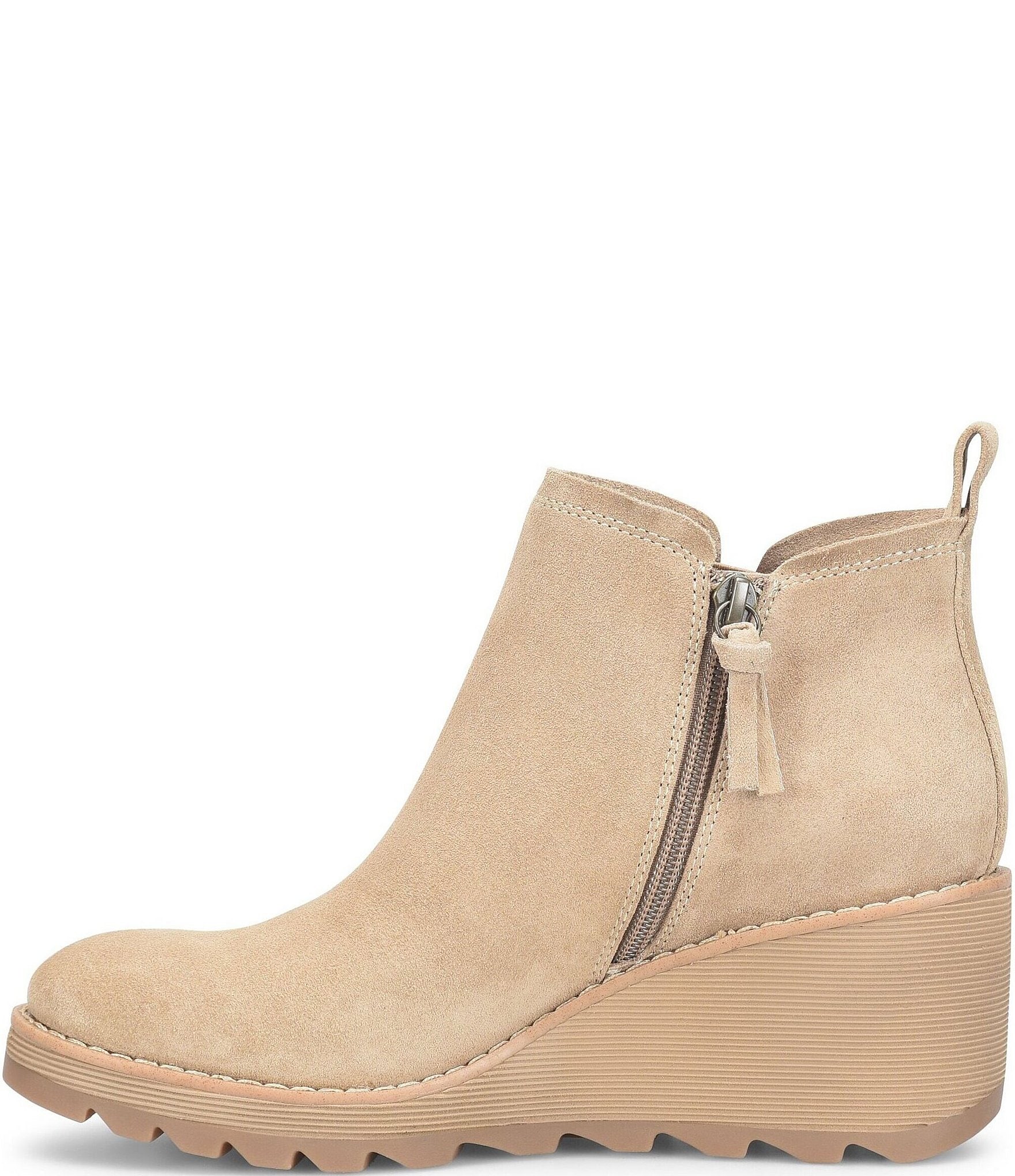 Sofft Emma Suede Wedge Ankle Booties