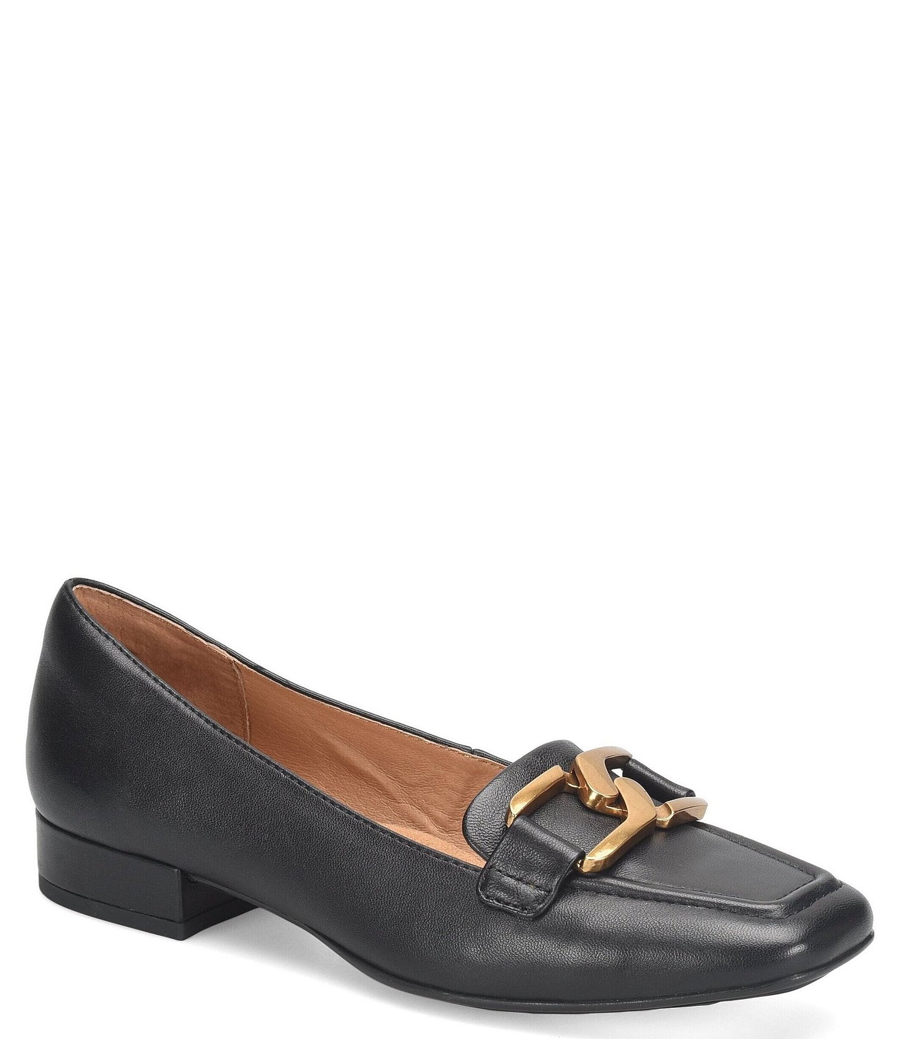 Sofft Erica Leather Bit Buckle Loafers | Dillard's