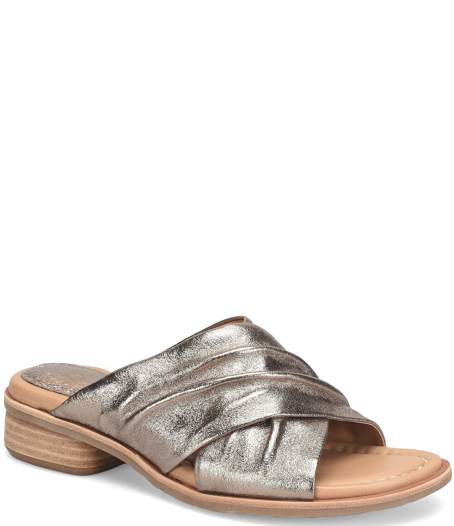 Sofft Fallon Leather Slide Sandals Dillard s