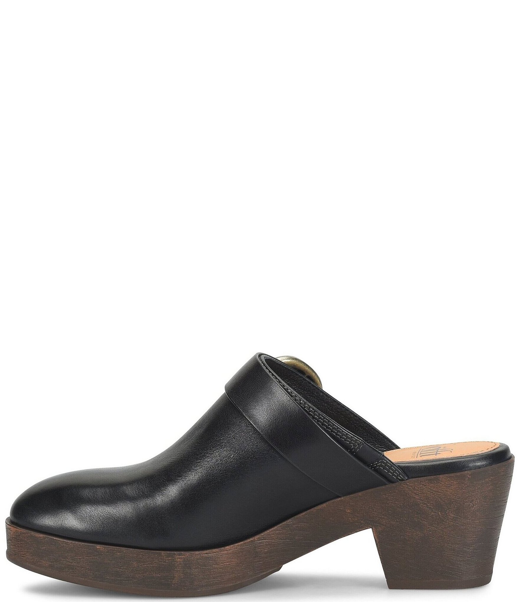 Sofft Giovanna Leather Buckle Strap Clogs