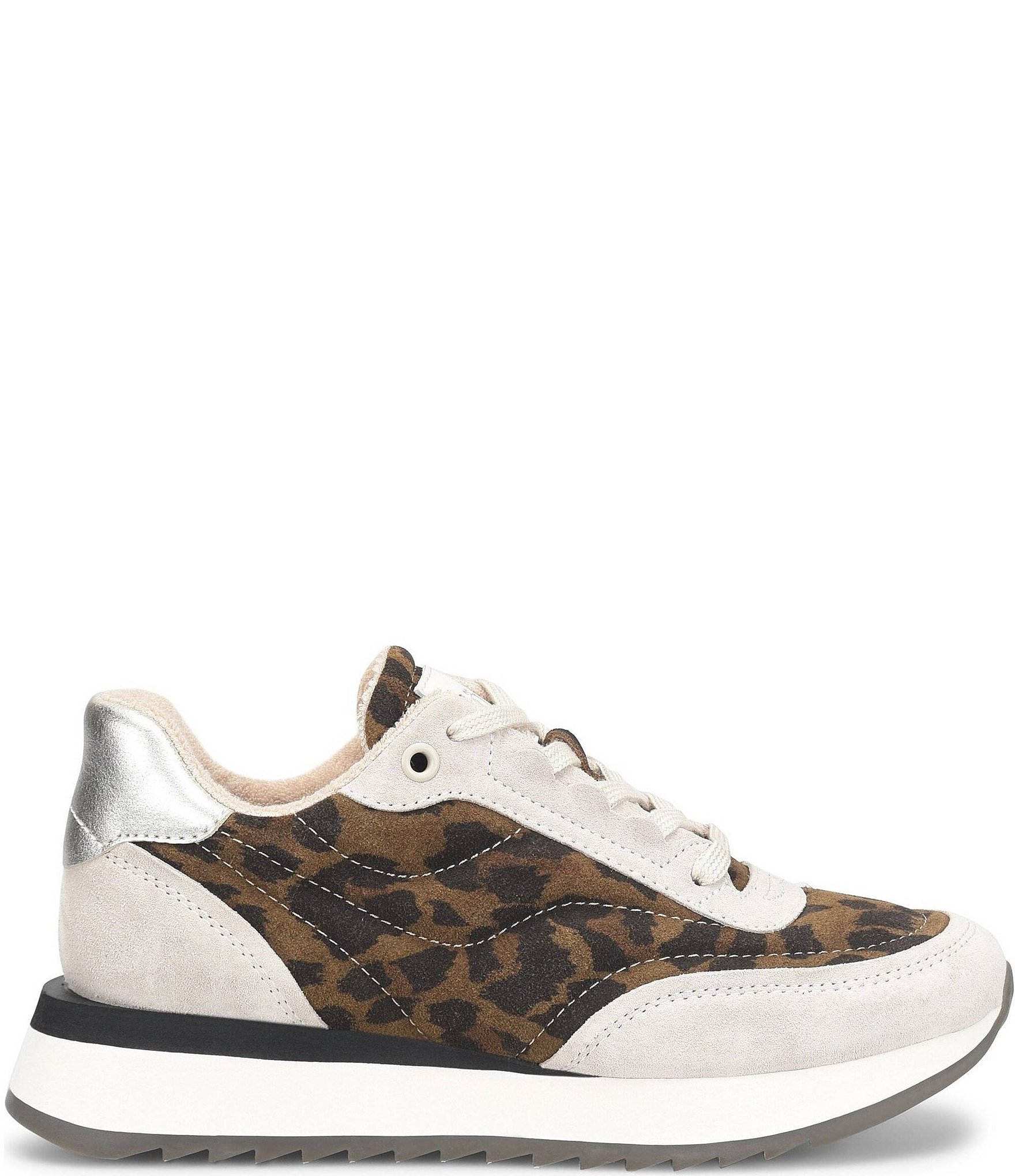 Sofft Jacklyn Leopard Suede Retro Sneakers