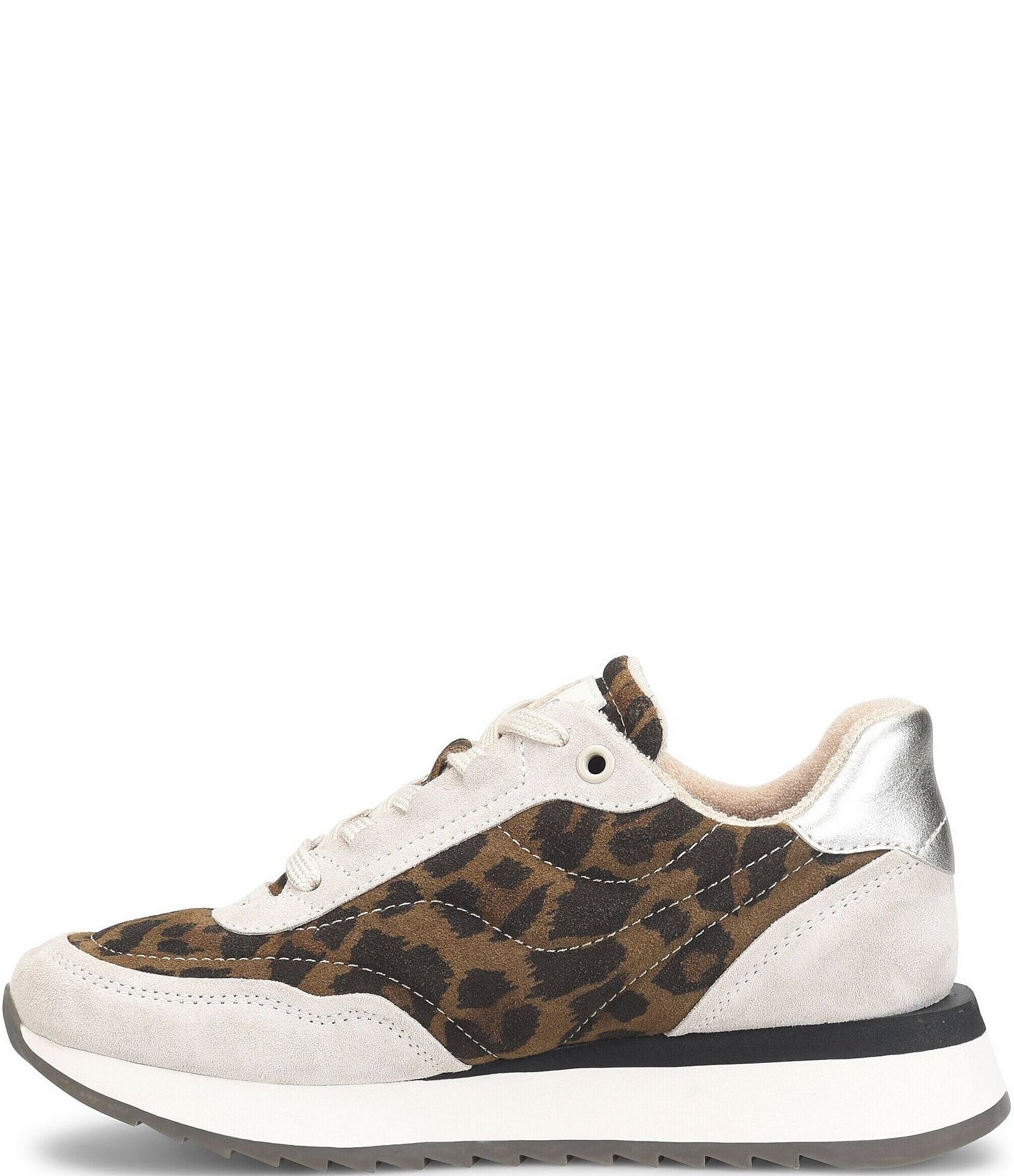 Sofft Jacklyn Leopard Suede Retro Sneakers