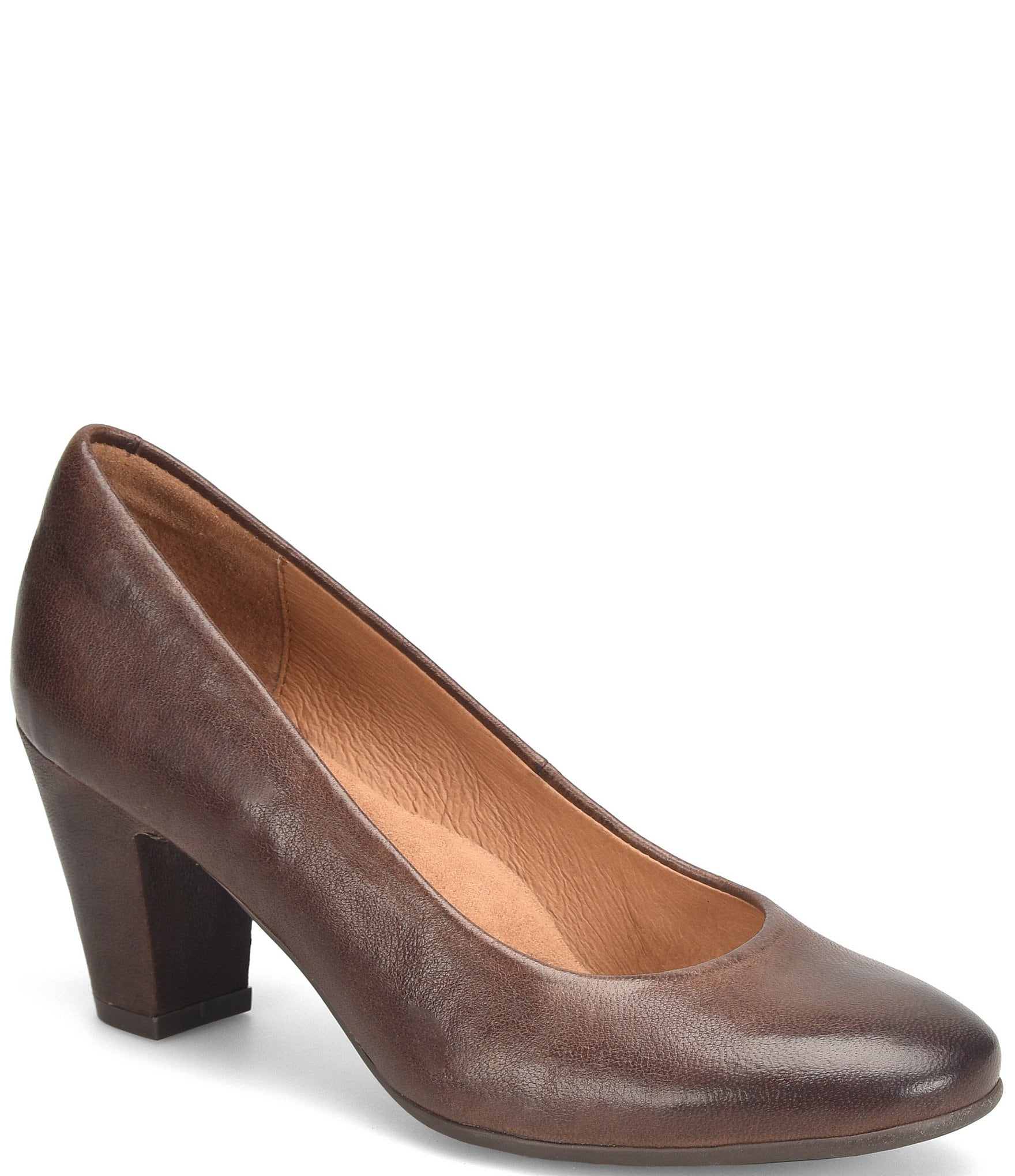 Sofft Lana Rounded Toe Leather Pumps