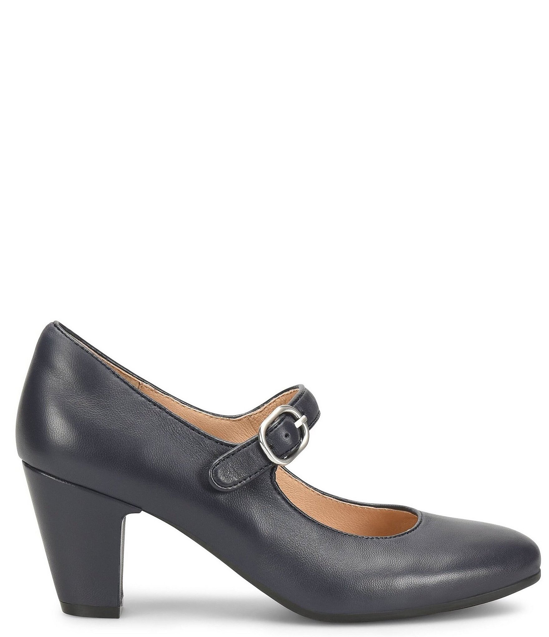 Sofft Leslie Mary Jane Rounded Toe Leather Pumps