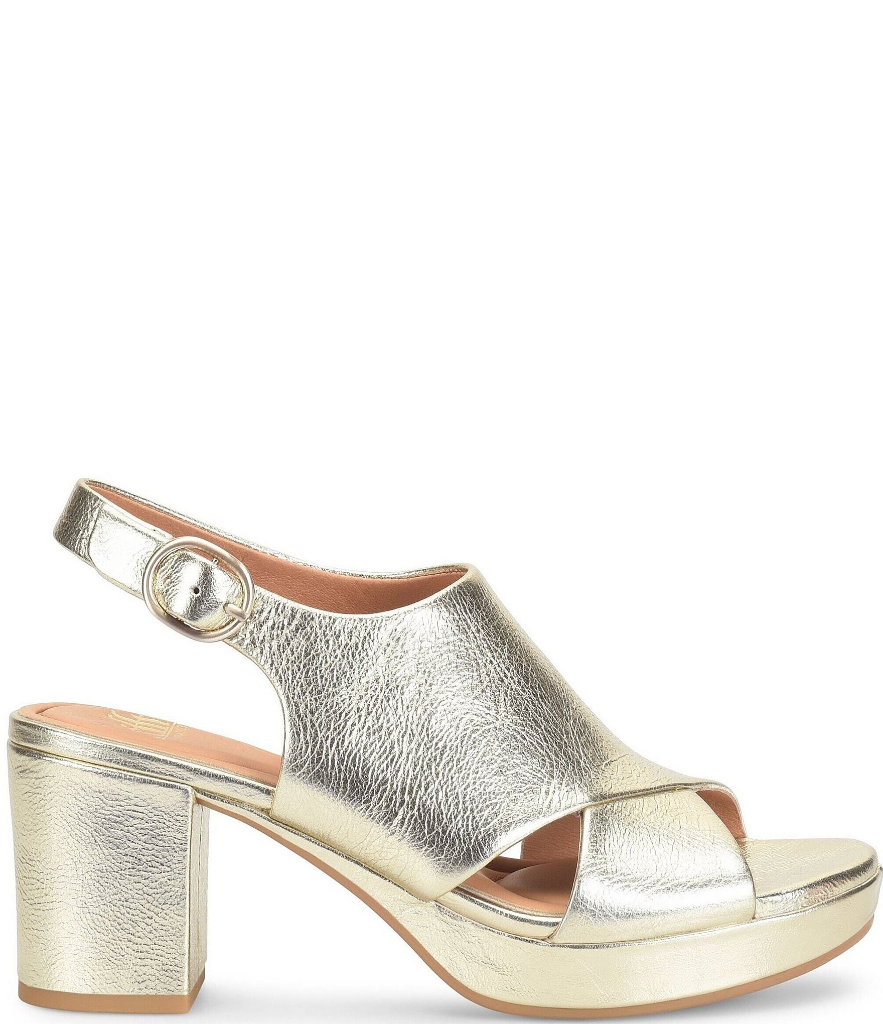 Sofft Liv Leather Block Platform Heels