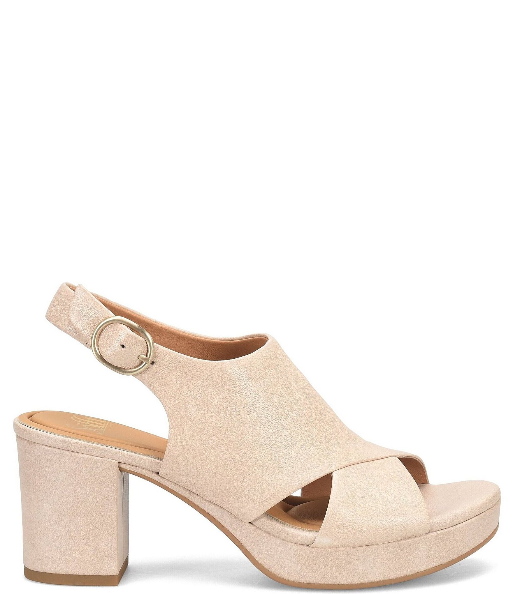 Sofft Liv Leather Block Platform Heels