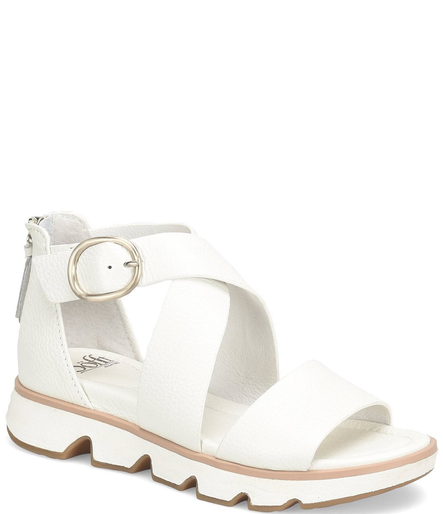 Sofft Mackenna Leather Ankle Strap Sandals