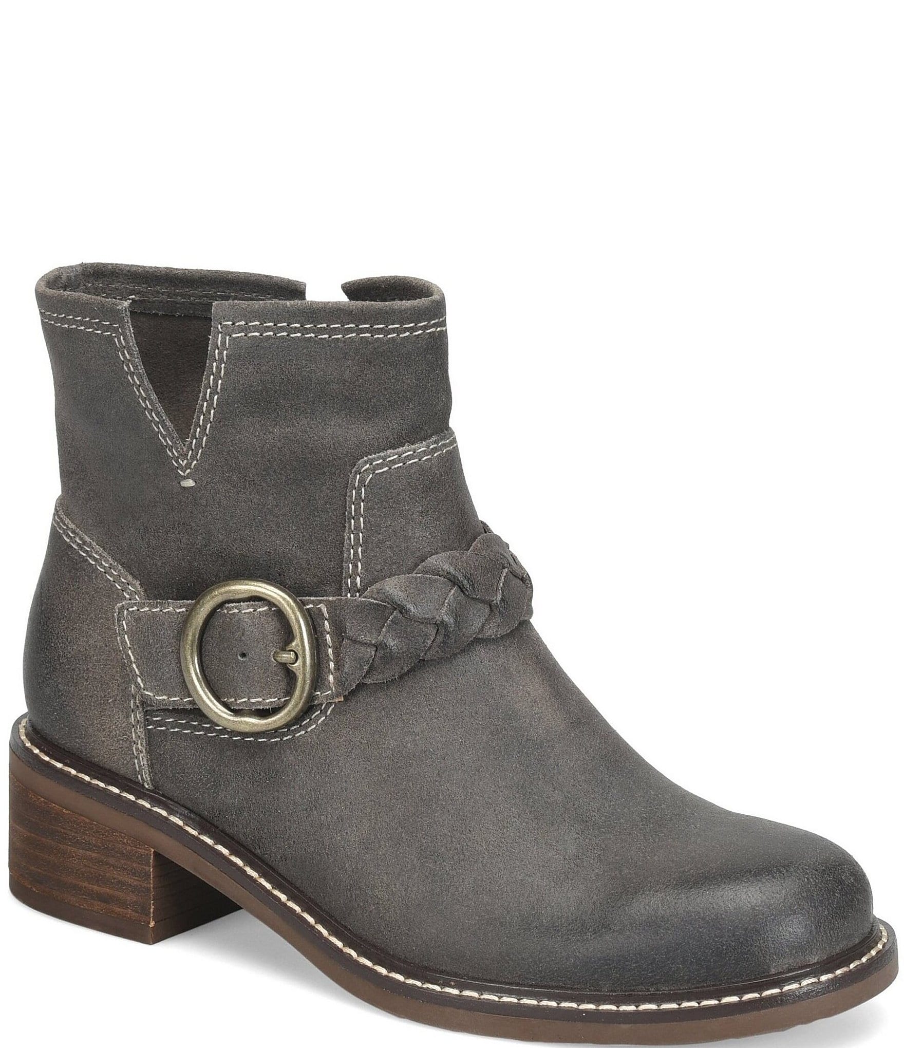 gray dress boots for women Modisza Womens Knee High Suede Chunky Heel Lace up Riding Boot Lug Sole Western Winter Tall Boots Grey 8.5 This dress is designed for the modern woman on the go Grey Women's Boots & Booties