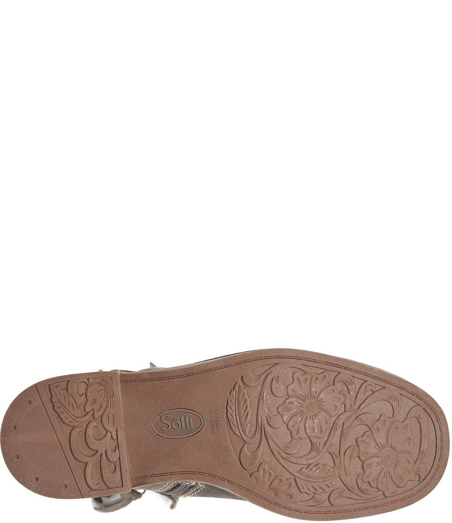 Sofft Miley Suede Braided Buckle Hardware Booties