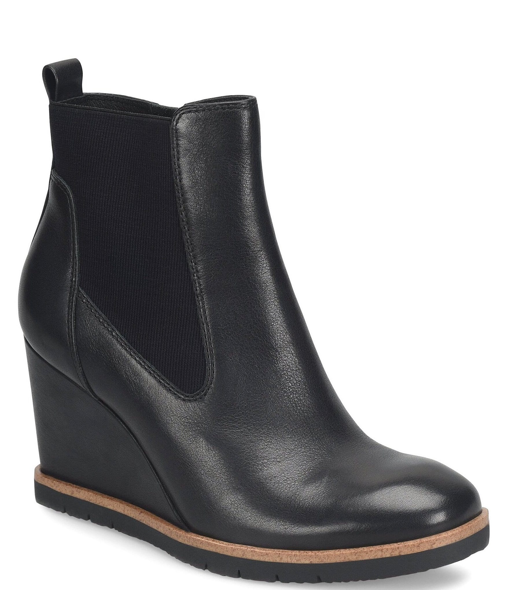 Sofft Monica Waterproof Leather Wedge Booties | Dillard's