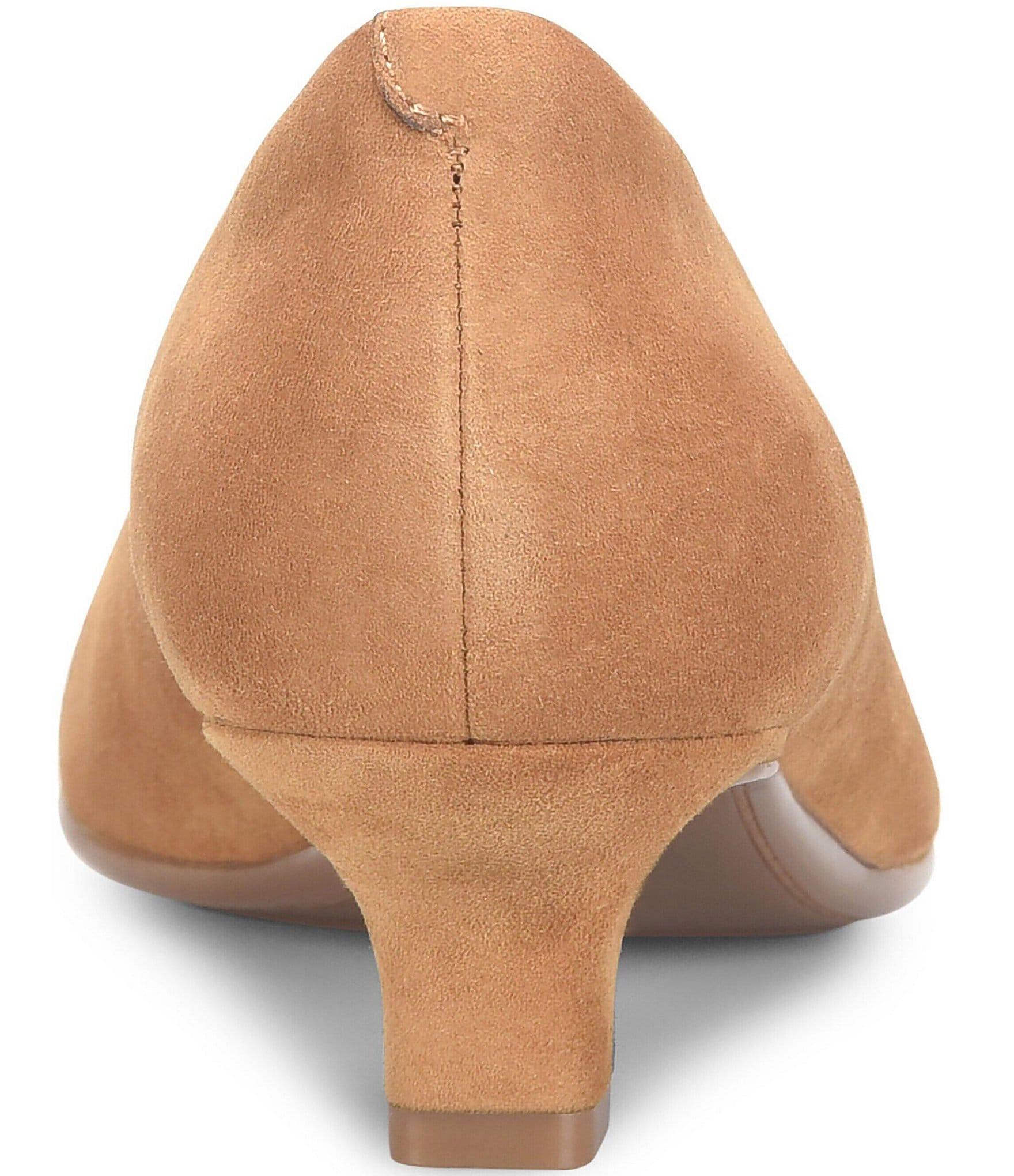 Sofft Sadie Suede Buckle Ornament Pointed Toe Kitten Heel Pumps