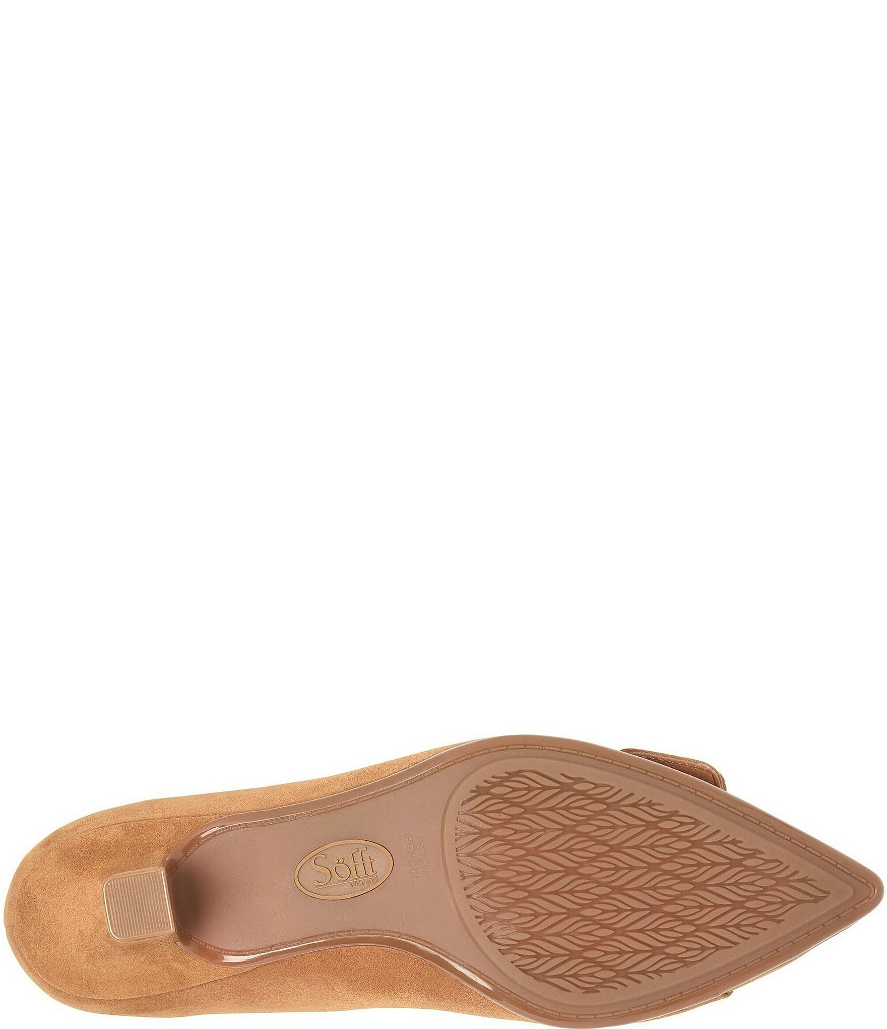 Sofft Sadie Suede Buckle Ornament Pointed Toe Kitten Heel Pumps