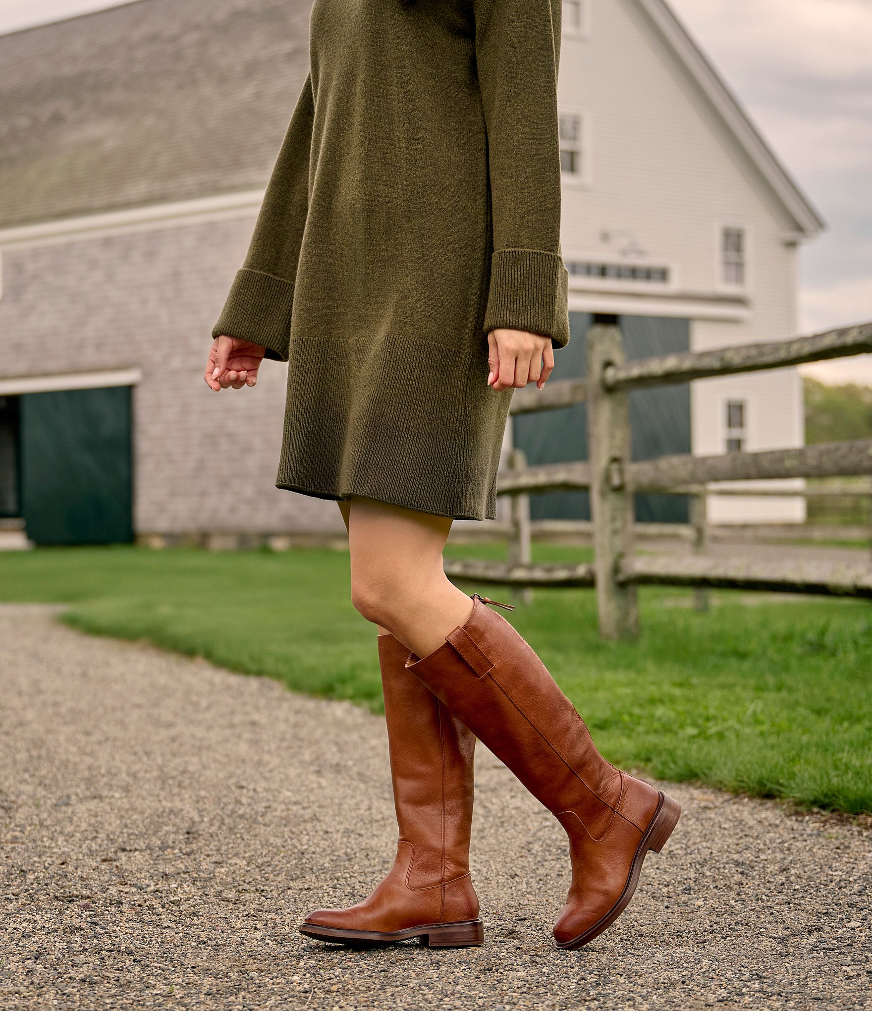 Sofft Samantha III Leather Waterproof Riding Boots