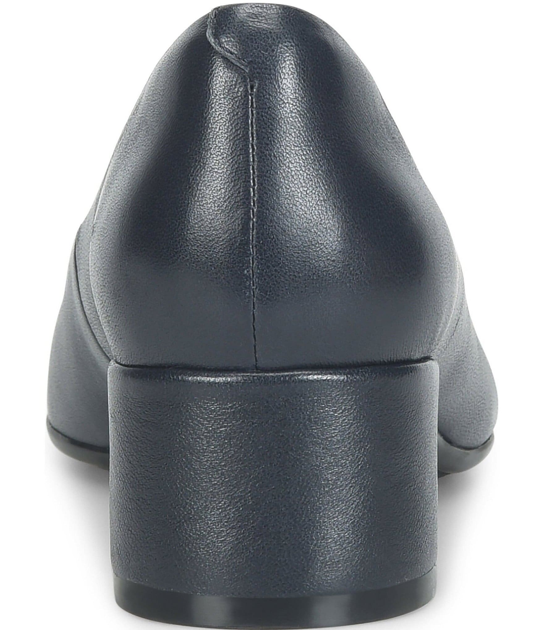 Sofft Sandra Pointed Leather Block Heel Pumps