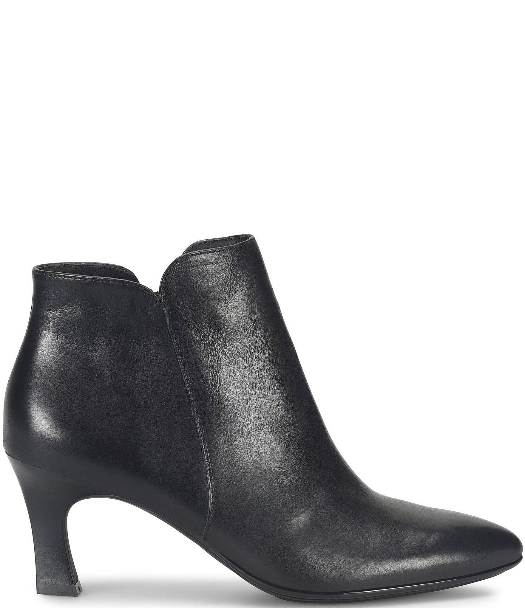 Sofft Sasha Waterproof Leather Kitten Heel Dress Booties