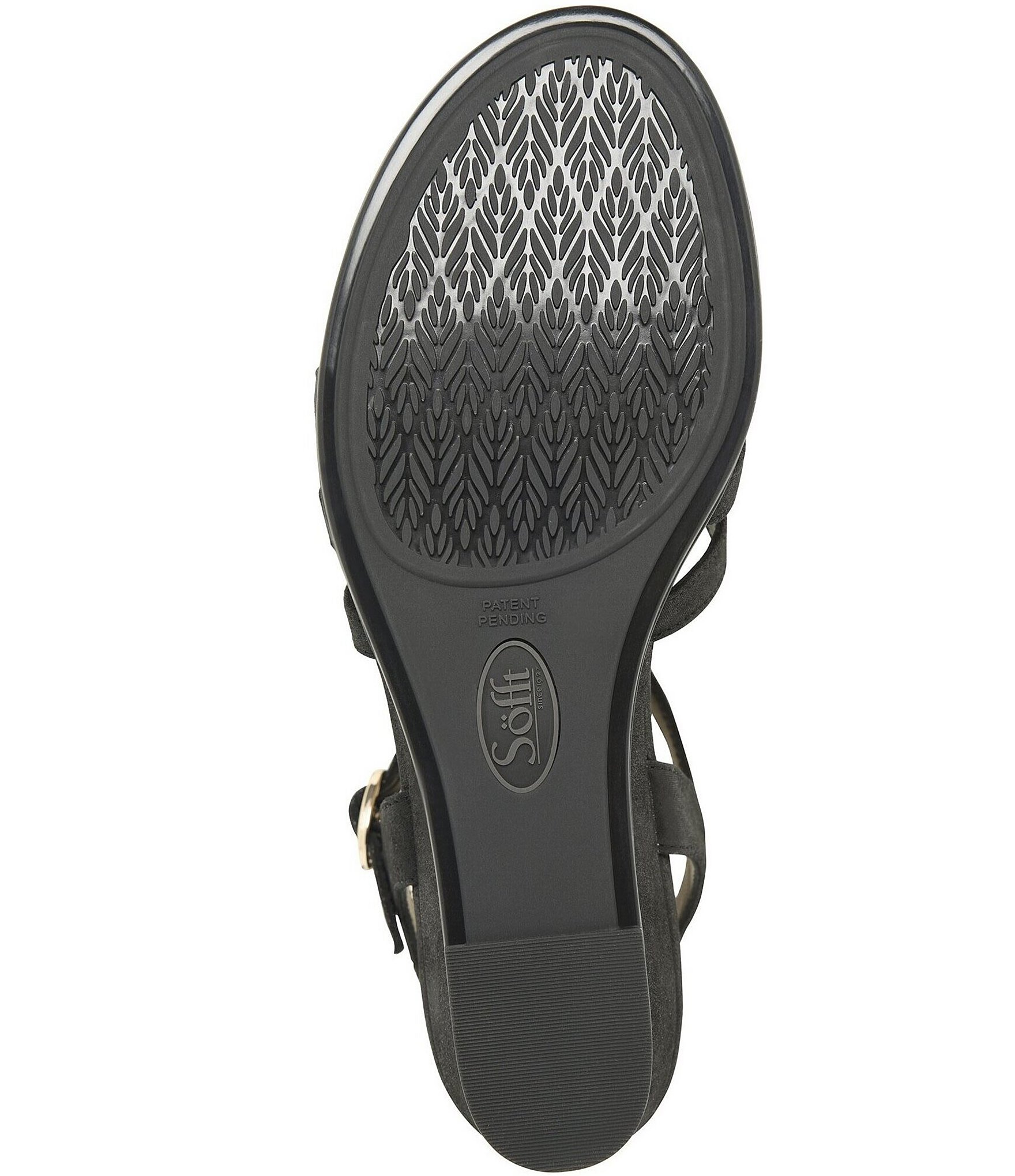 Sofft Scarlet Metallic Leather Wedge Sandals