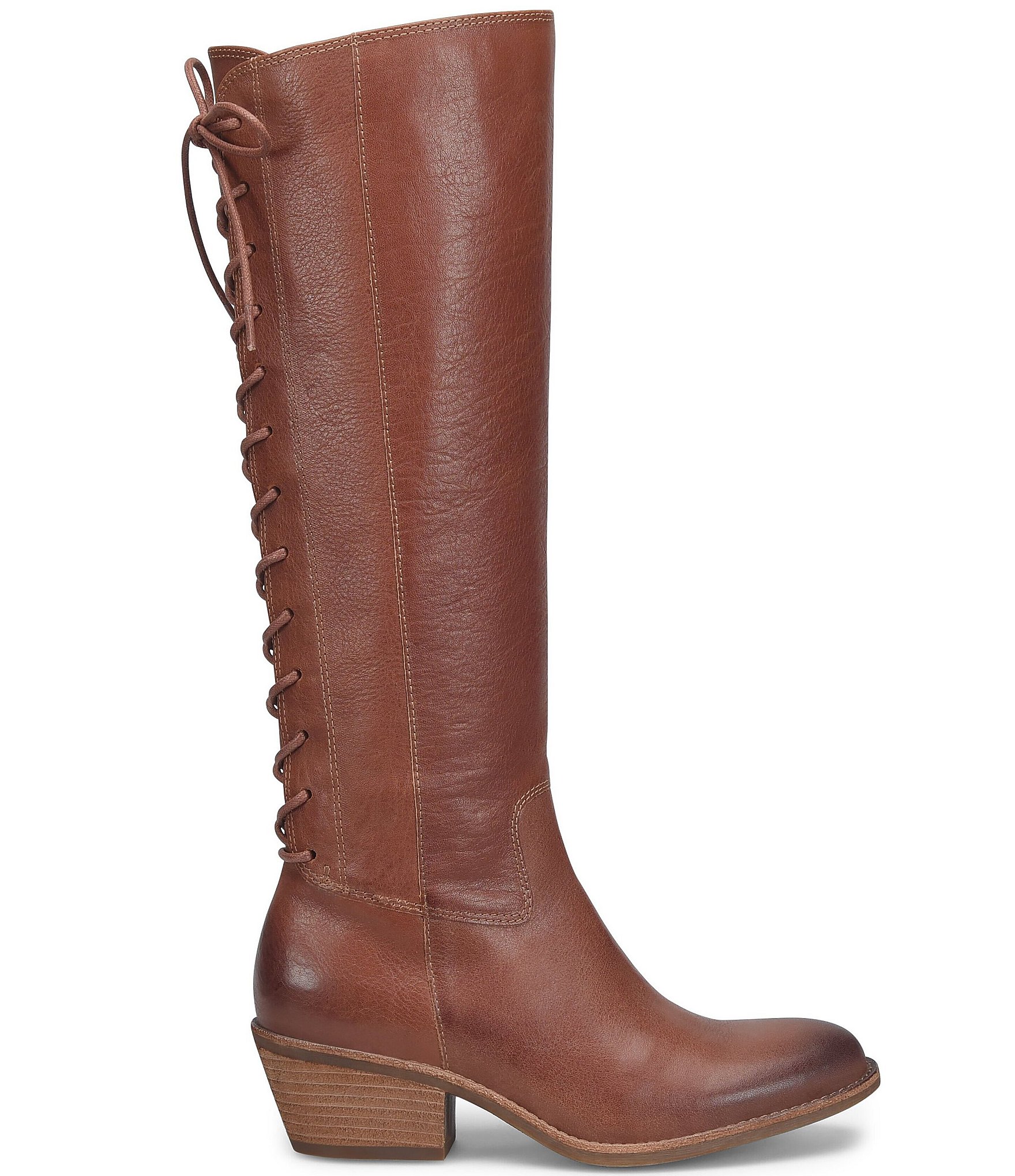 Sofft Sharnell Heel Leather Adjustable Waterproof Western Inspired Boots