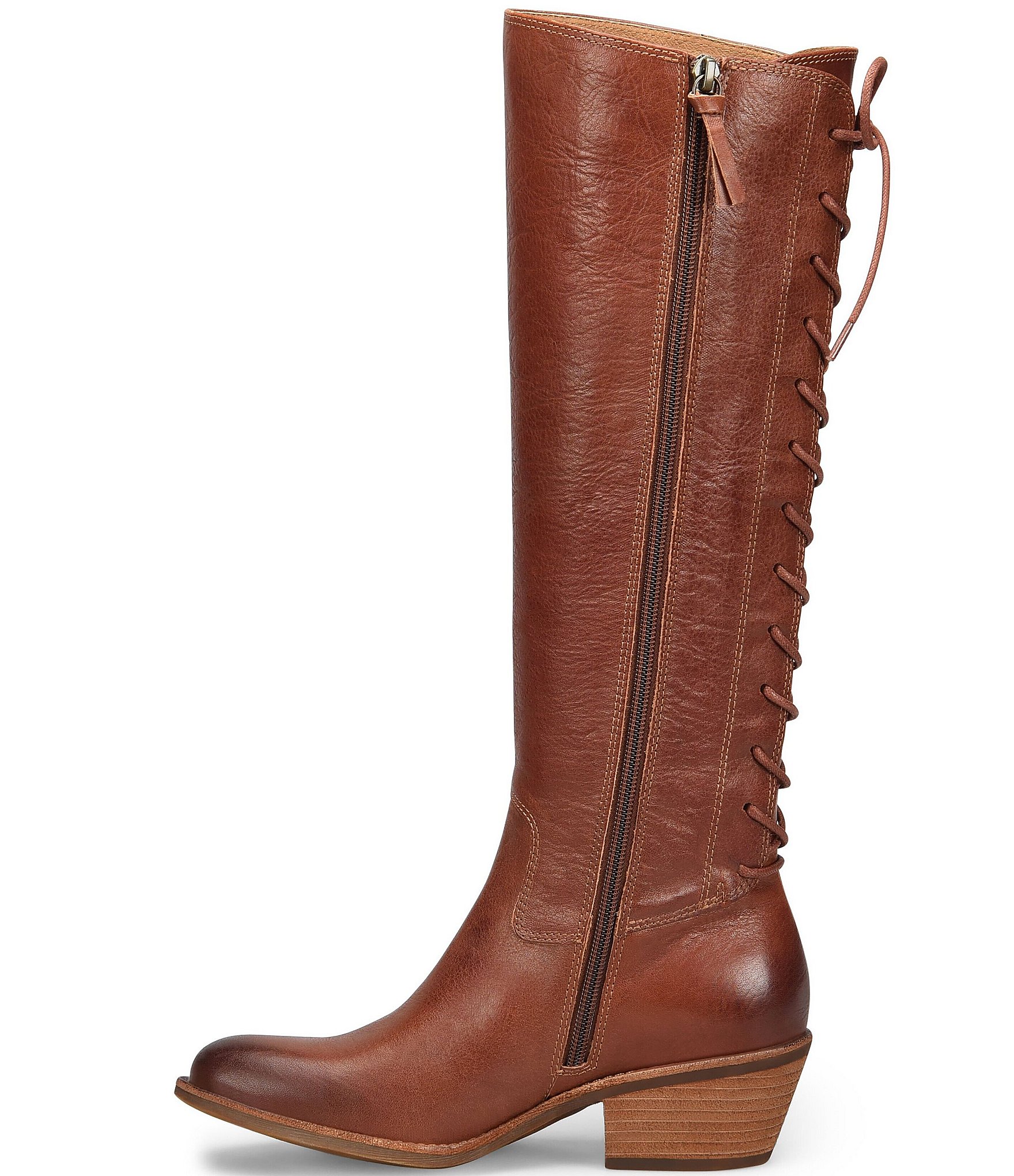 Sofft Sharnell Heel Leather Adjustable Waterproof Western Inspired Boots