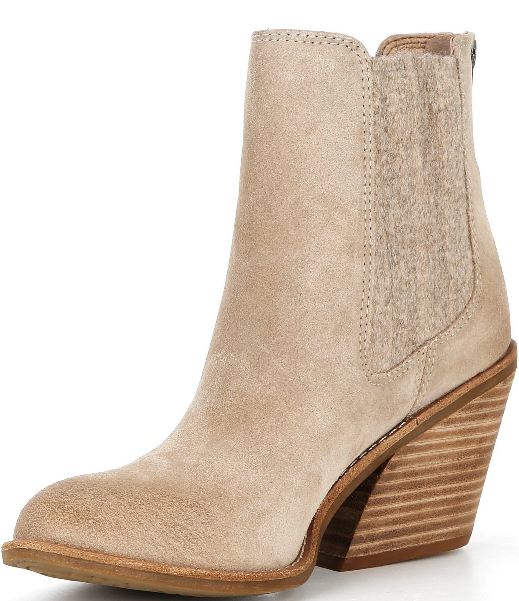 Sofft Tara Block Heel Suede Western Inspired Booties