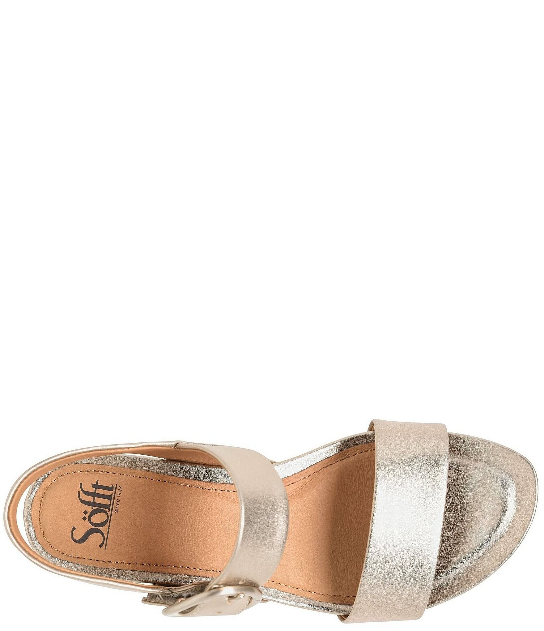 Sofft Vaya Leather Wedge Sandals