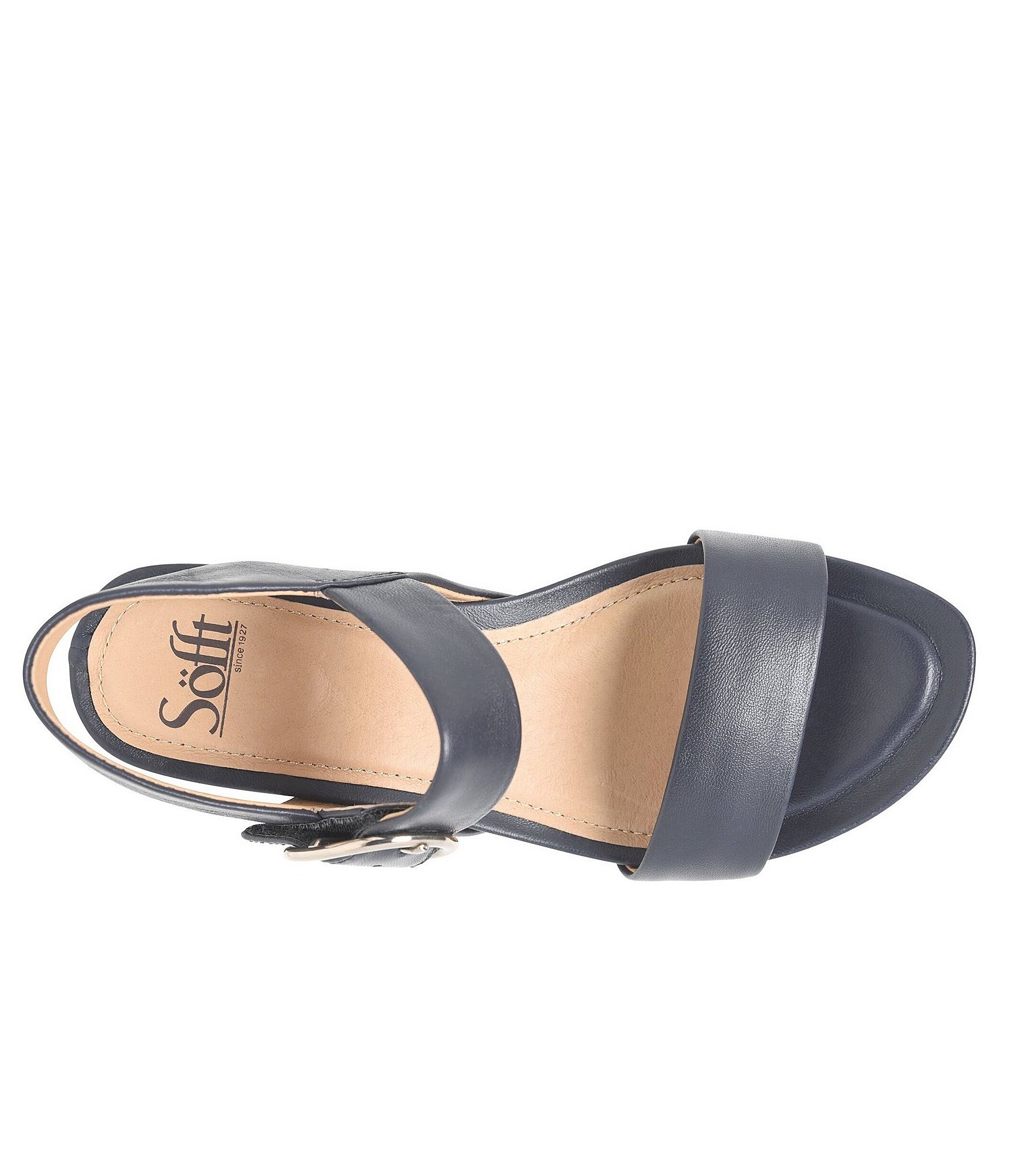 Sofft Vaya Leather Wedge Sandals