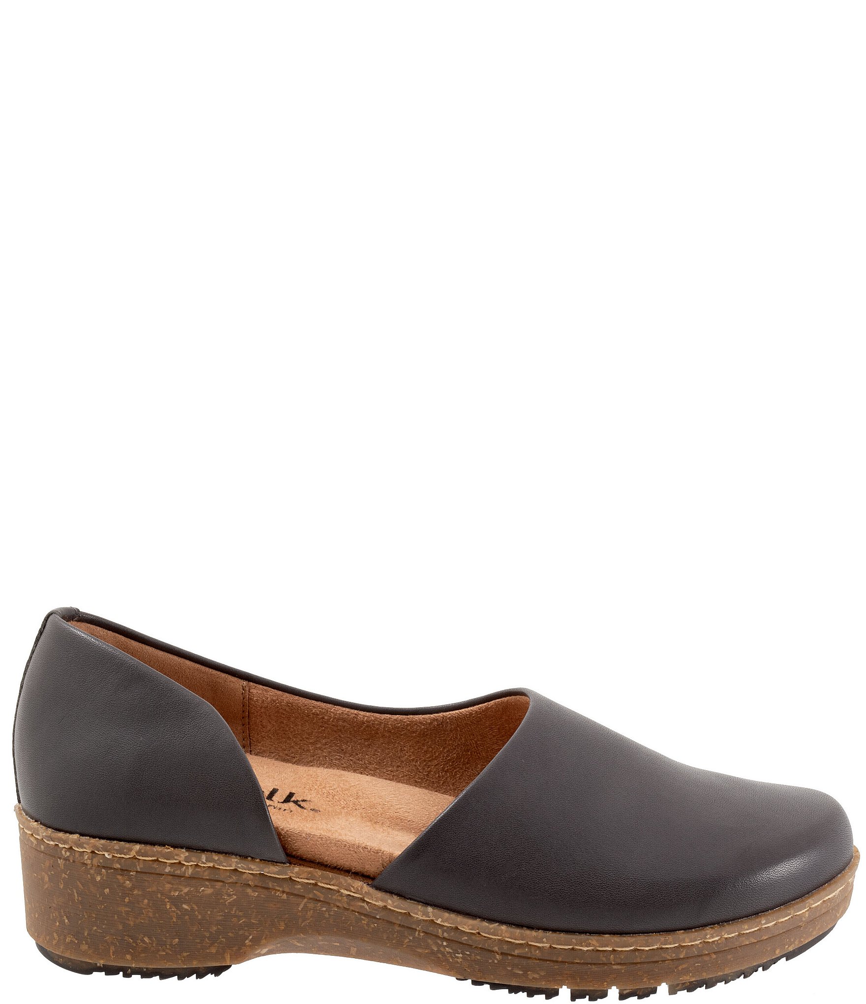 SoftWalk Addie Leather Open Side Clogs