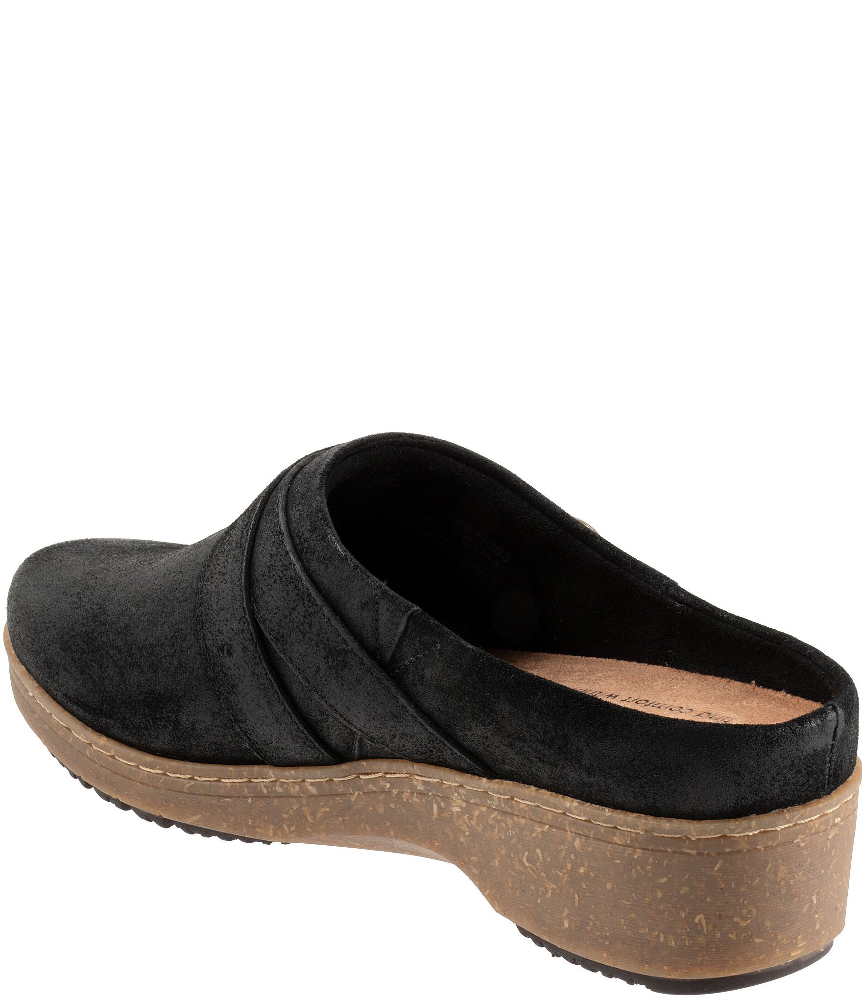 SoftWalk Asmara Suede Buckle Strap Clogs