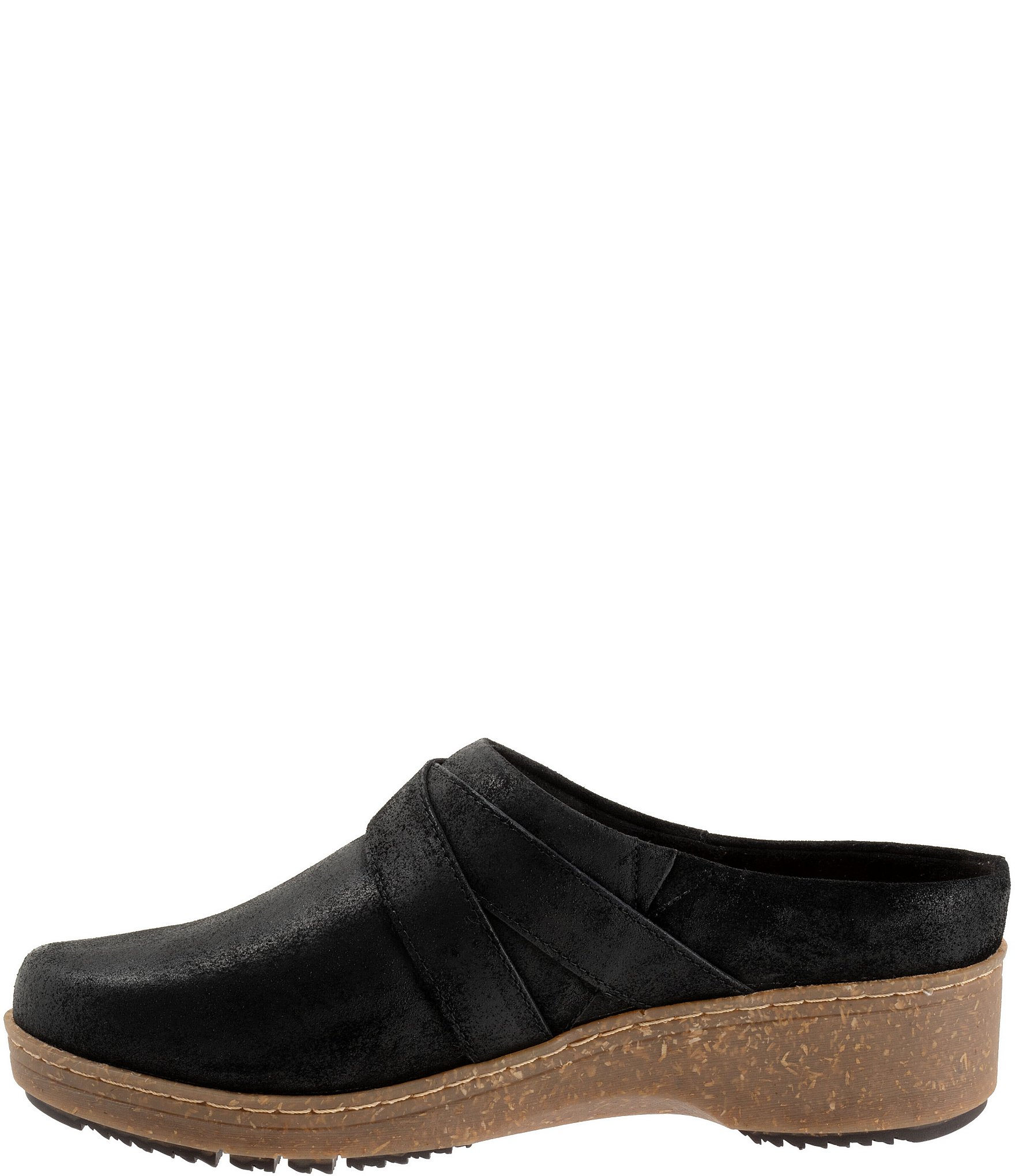 SoftWalk Asmara Suede Buckle Hardware Strap Clogs
