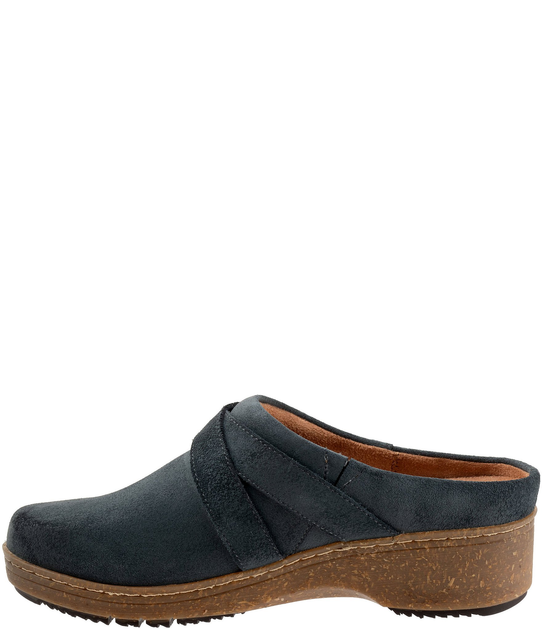 SoftWalk Asmara Suede Buckle Hardware Strap Clogs