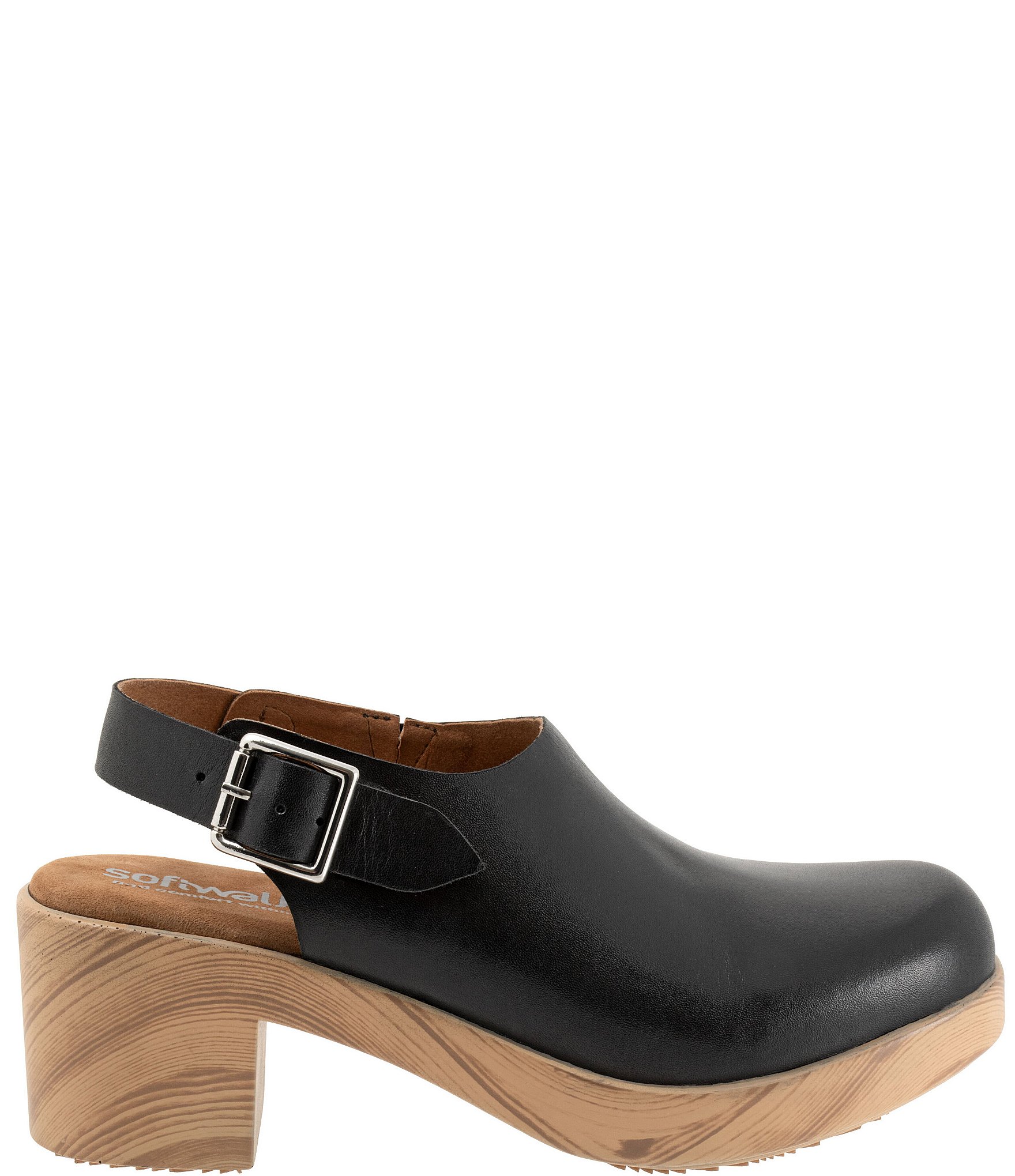 SoftWalk Fairbanks Leather Slingback Clogs