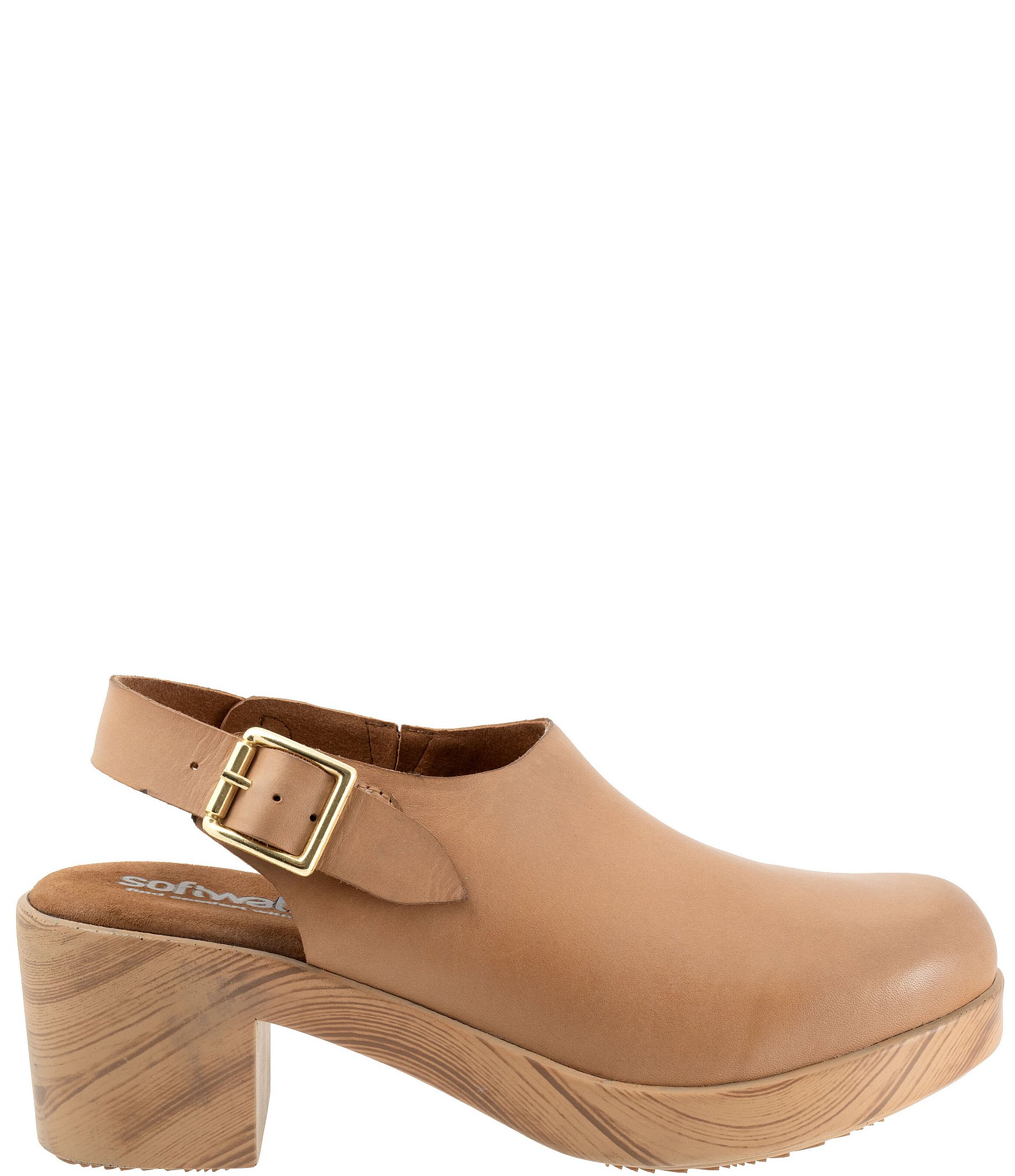 SoftWalk Fairbanks Leather Slingback Clogs
