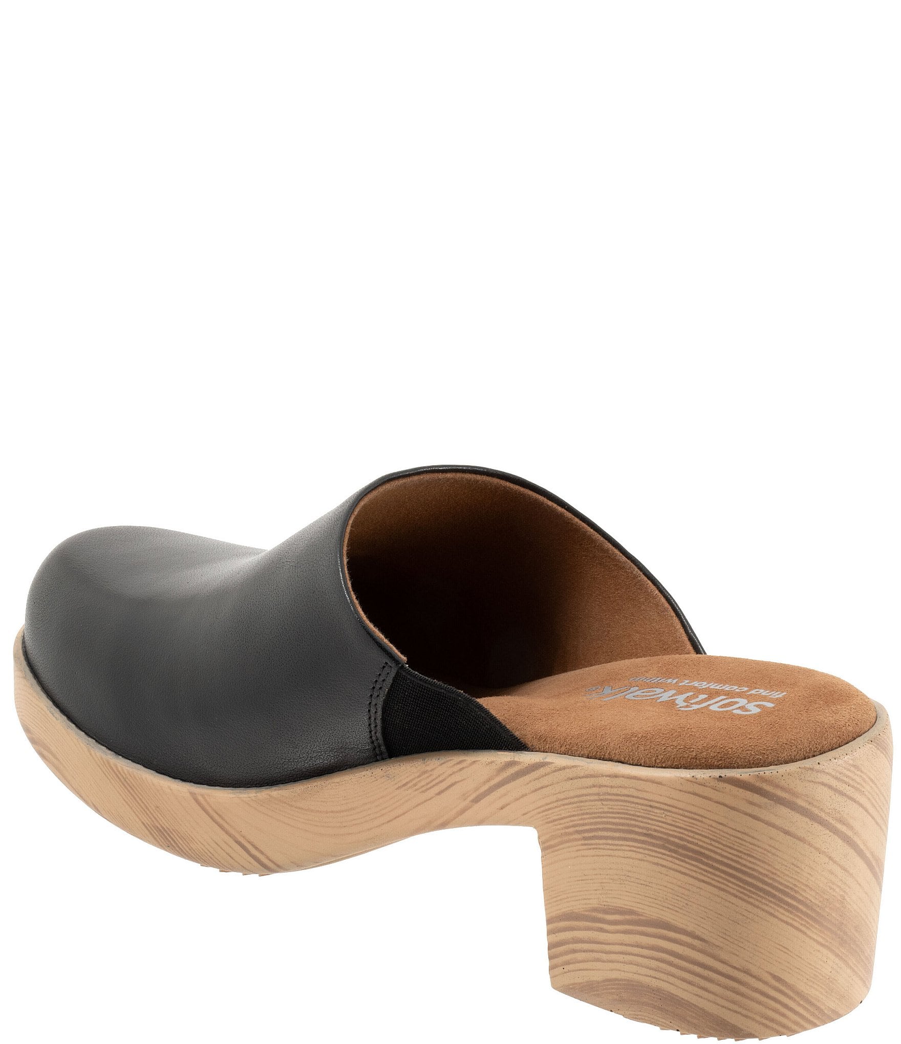 SoftWalk Felida Leather Platform Clogs